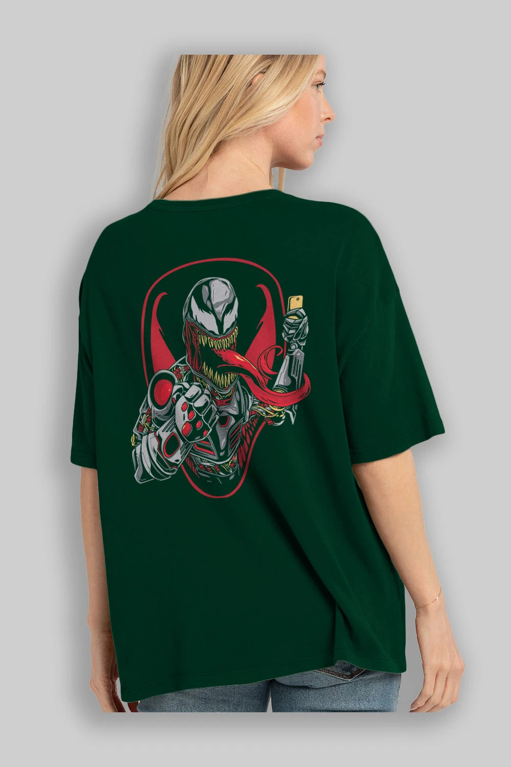 Venom (17) Arka Baskılı Oversize t-shirt Erkek Kadın Unisex %100 Pamuk Bisiklet Yaka tişort