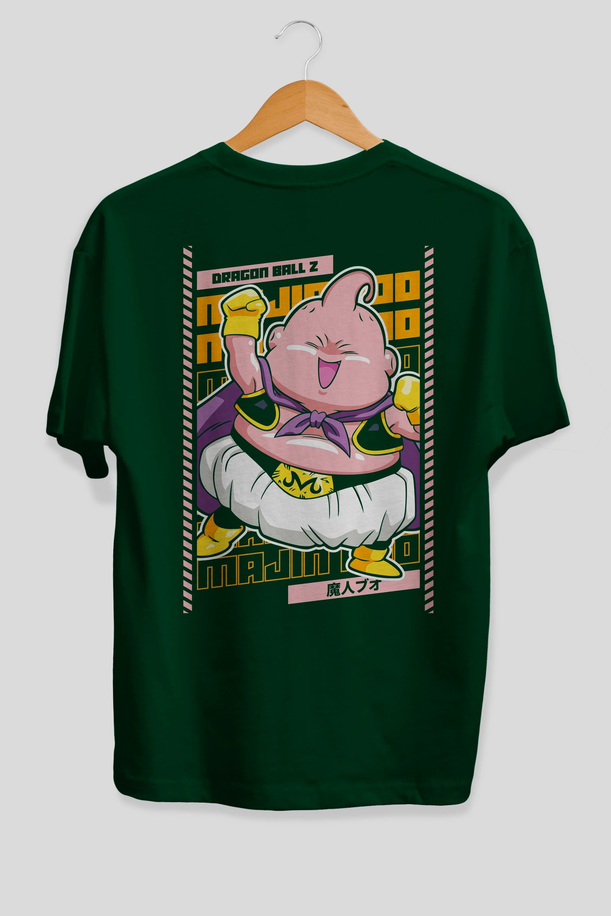 MAJIN BOO1 Anime Arka Baskılı Oversize t-shirt Erkek Kadın Unisex