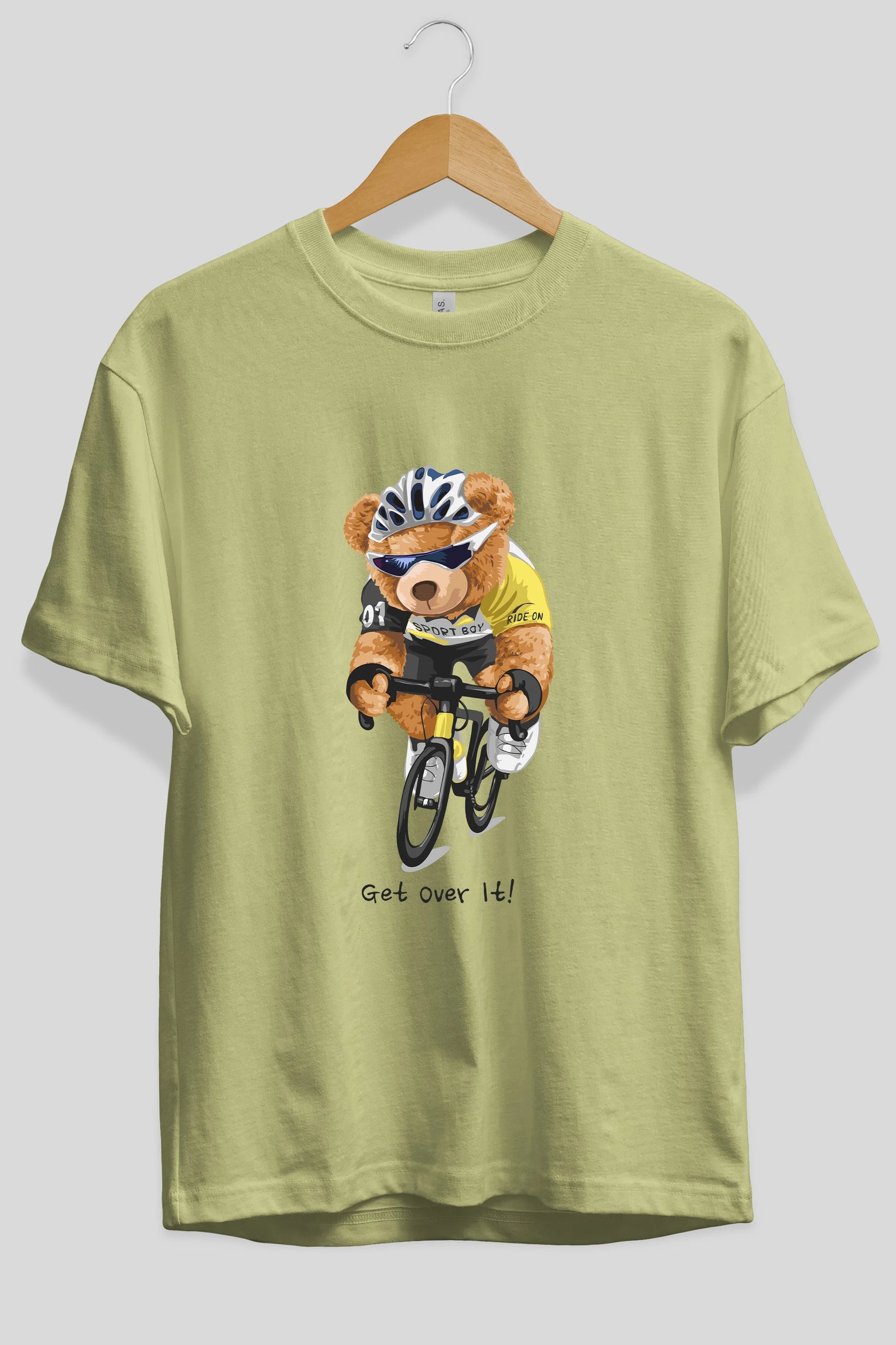 Teddy Bear Sport Boy Ön Baskılı Oversize t-shirt Erkek Kadın Unisex %100 Pamuk