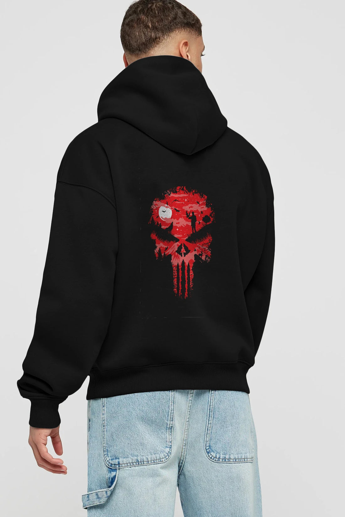 Stand And Bleed Arka Baskılı Hoodie Oversize Kapüşonlu Sweatshirt Erkek Kadın Unisex