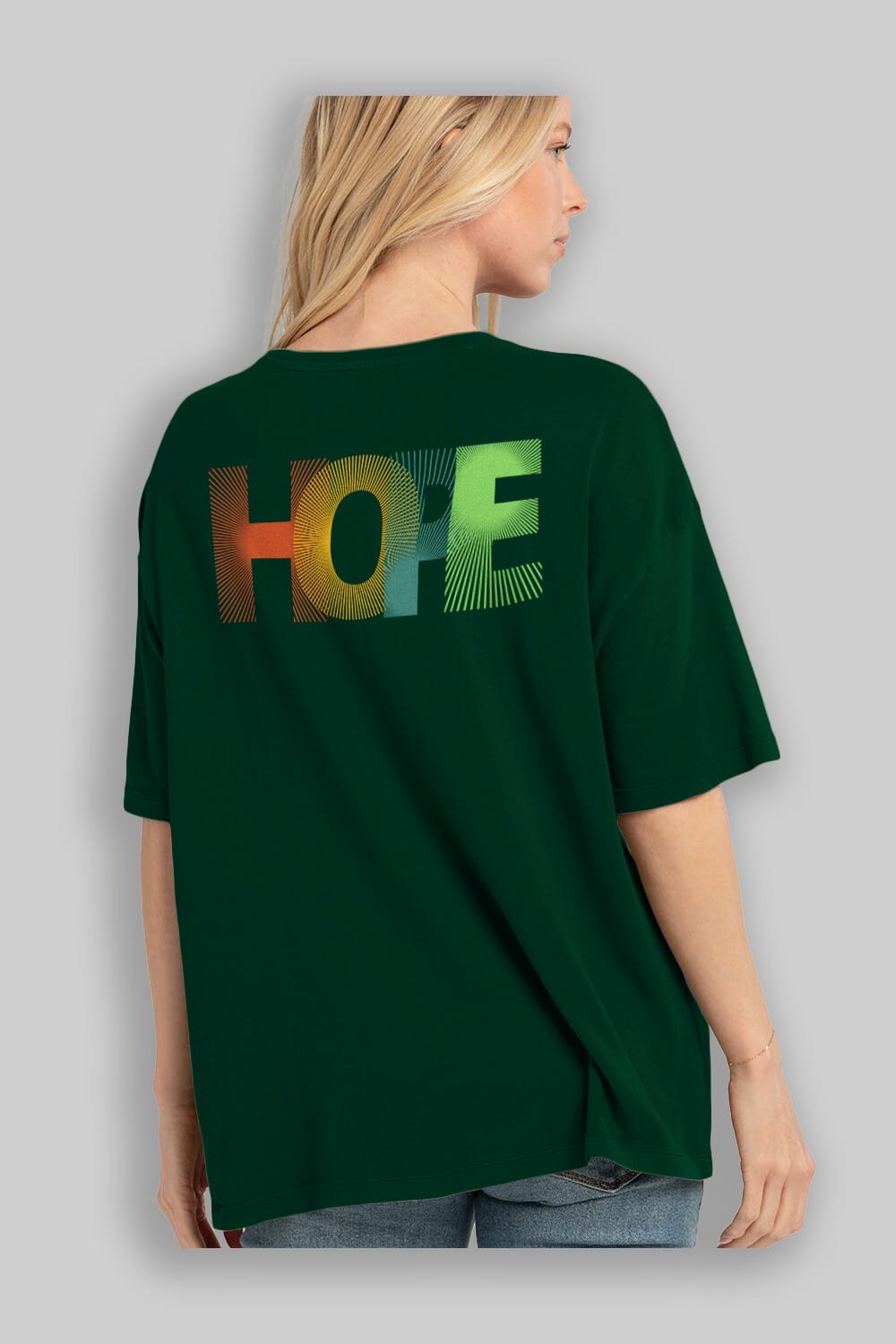 Hope Arka Baskılı Oversize t-shirt Erkek Kadın Unisex