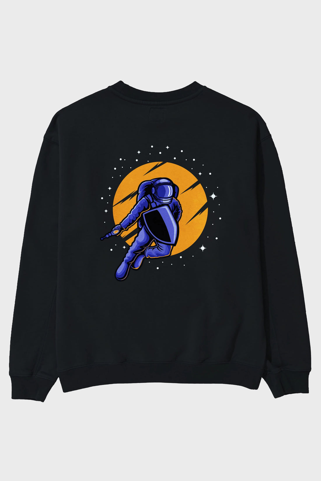 Astro Wars Arka Baskılı Oversize Sweatshirt Erkek Kadın Unisex