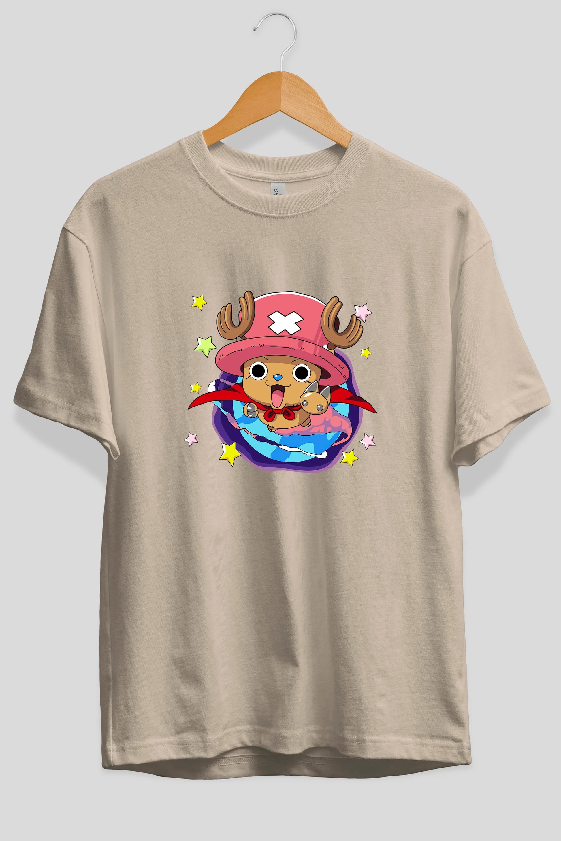 Tony Tony Chopper Anime Ön Baskılı Oversize t-shirt Erkek Kadın Unisex