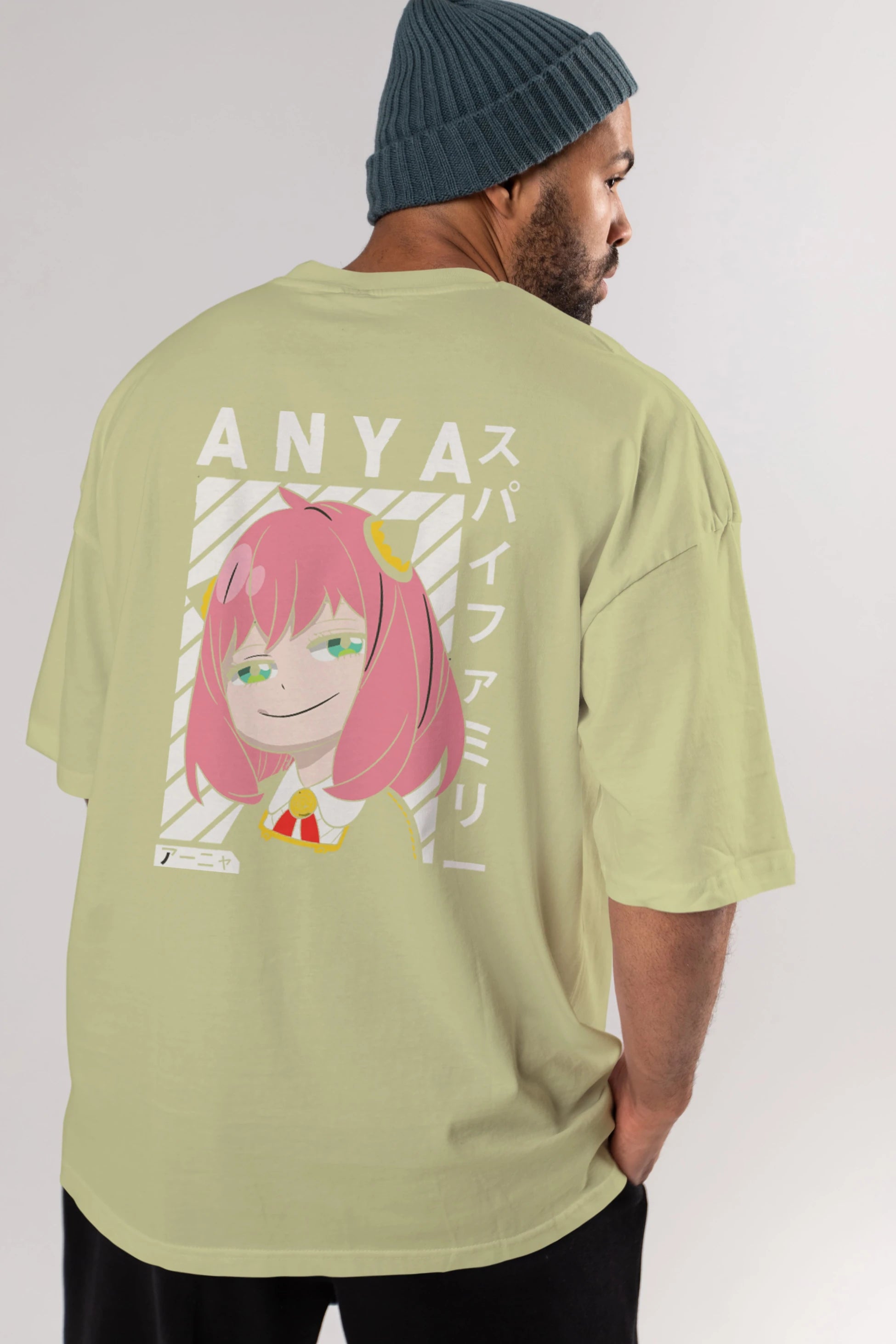 Anya SPYX FAMILY Anime Arka Baskılı Oversize t-shirt Erkek Kadın Unisex