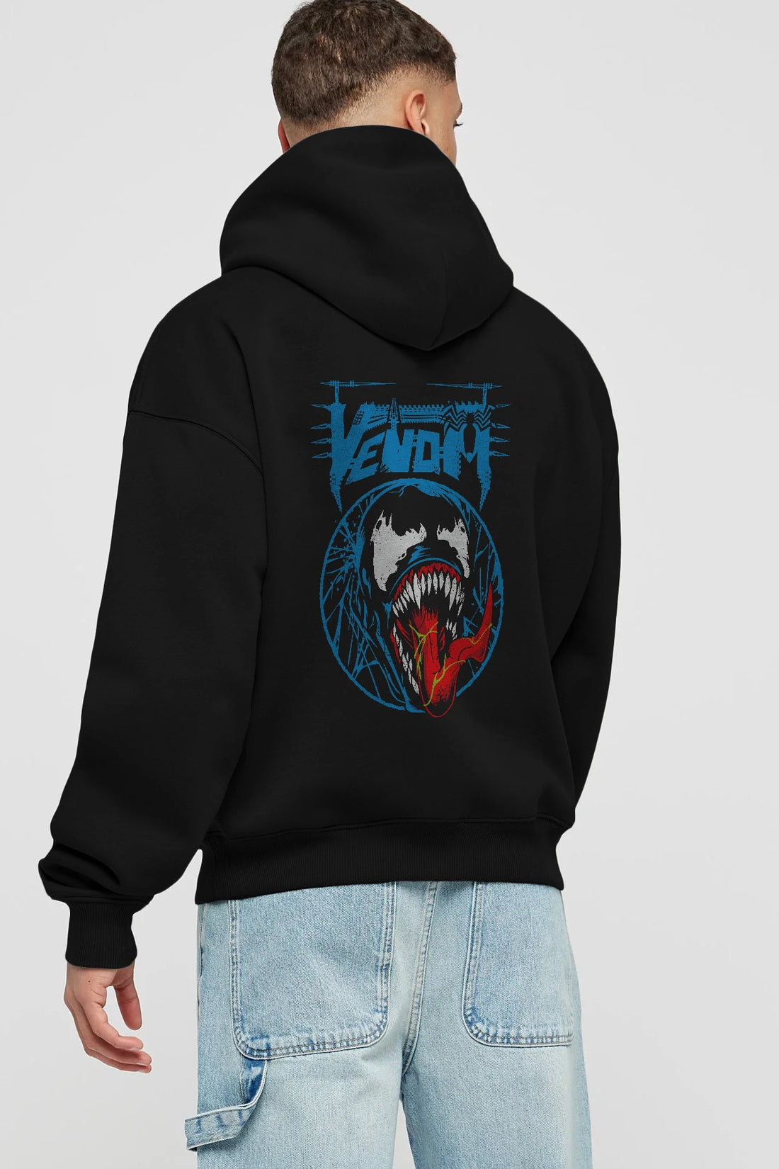 Venom (23) Arka Baskılı Hoodie Oversize Kapüşonlu Sweatshirt Erkek Kadın Unisex