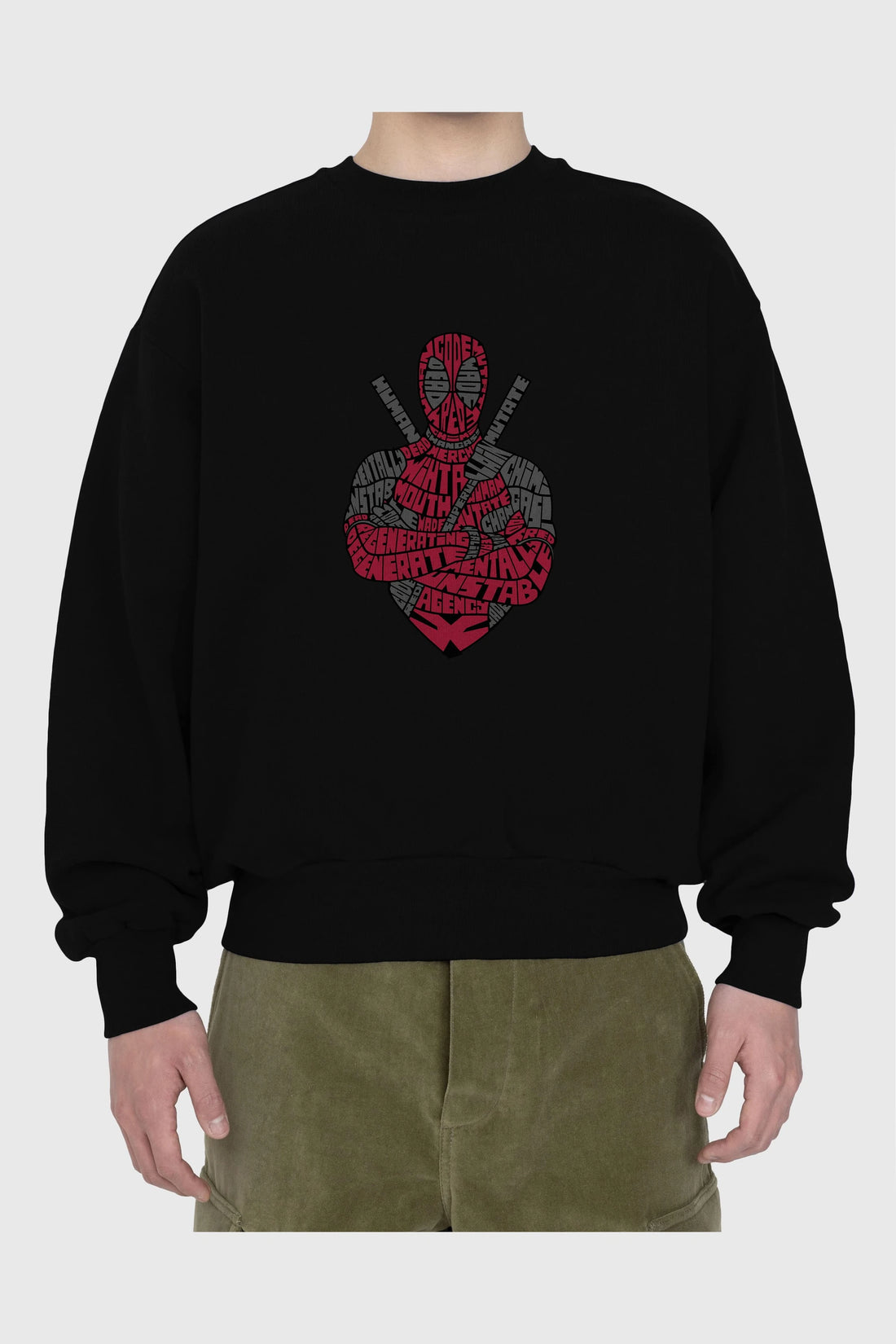 Dead Red Ön Baskılı Oversize Sweatshirt Erkek Kadın Unisex