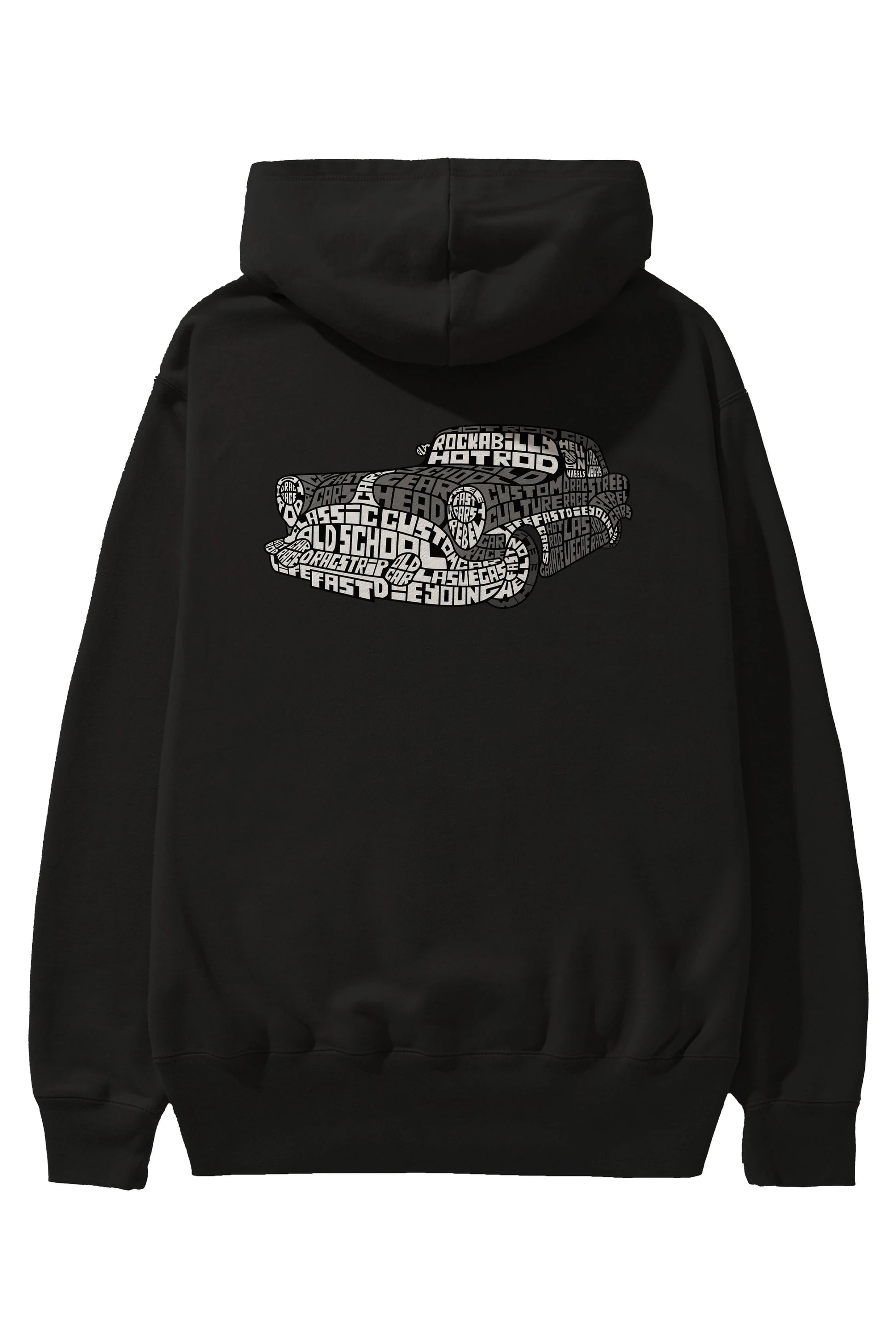 Hotrod Arka Baskılı Hoodie Oversize Kapüşonlu Sweatshirt Erkek Kadın Unisex