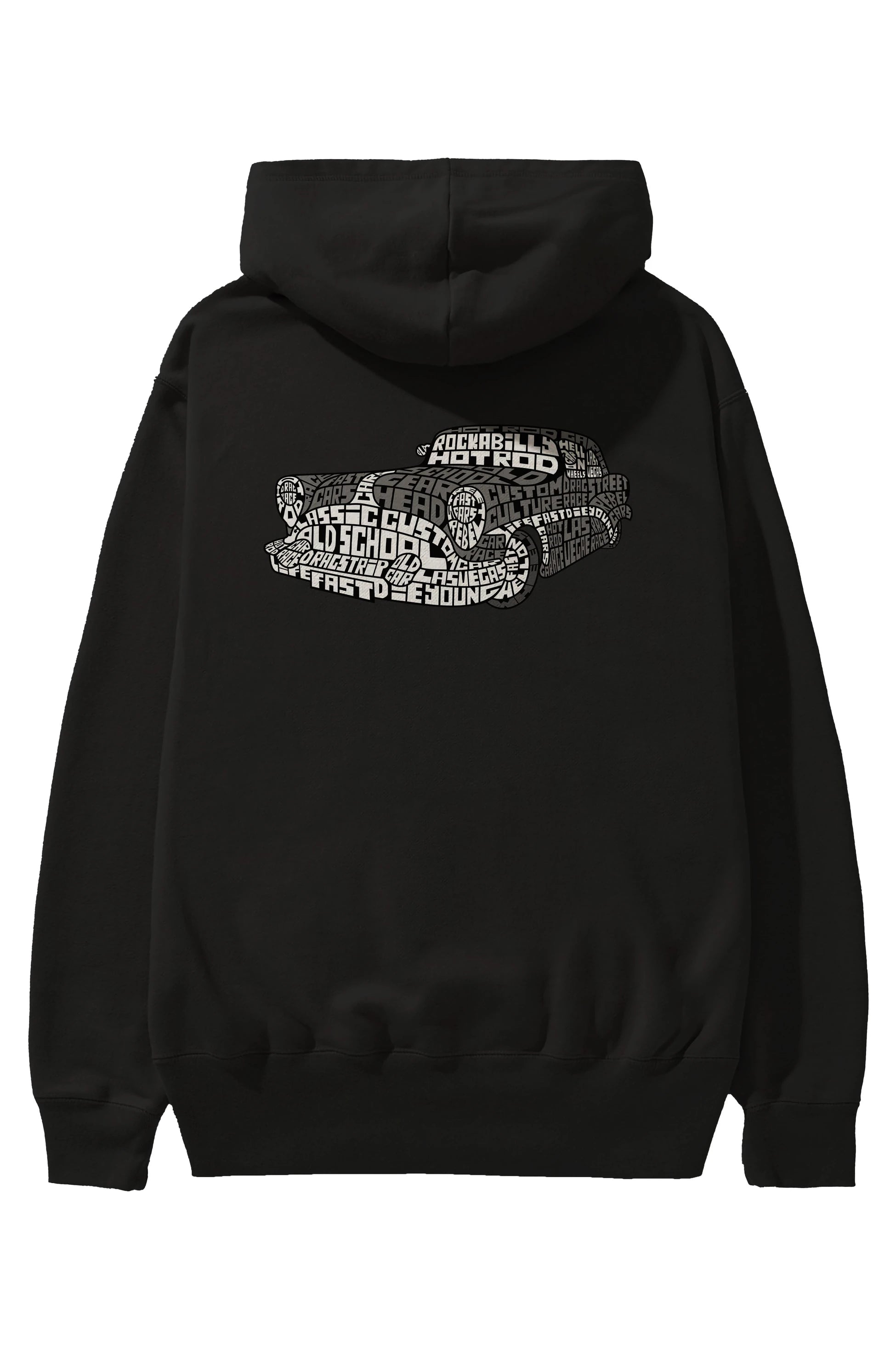 Hotrod Arka Baskılı Hoodie Oversize Kapüşonlu Sweatshirt Erkek Kadın Unisex