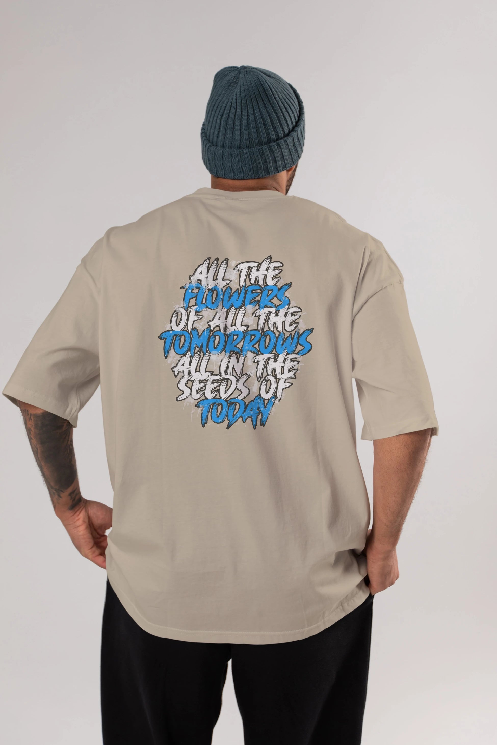 All The Flowers Of All The Tomorrows Arka Baskılı Oversize t-shirt Erkek Kadın Unisex