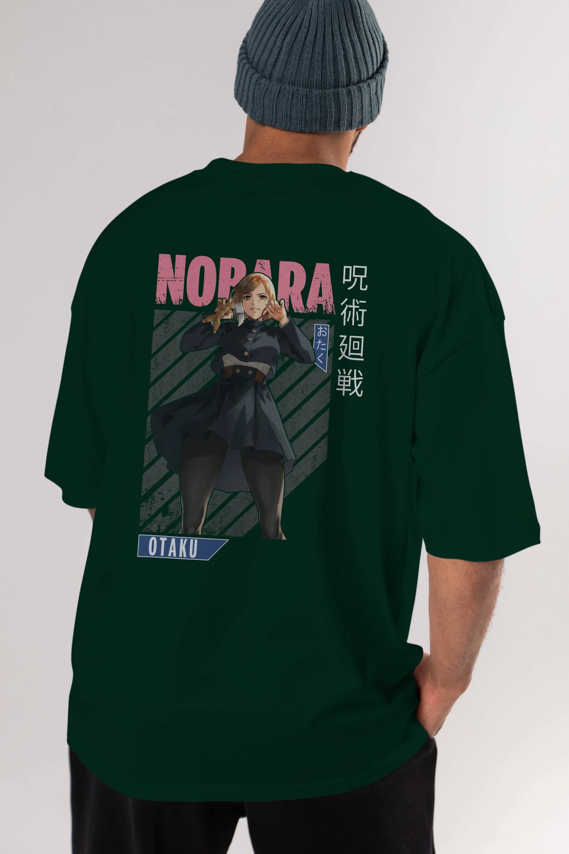 Nobara Kugisaki 4 Anime Arka Baskılı Oversize t-shirt Erkek Kadın Unisex