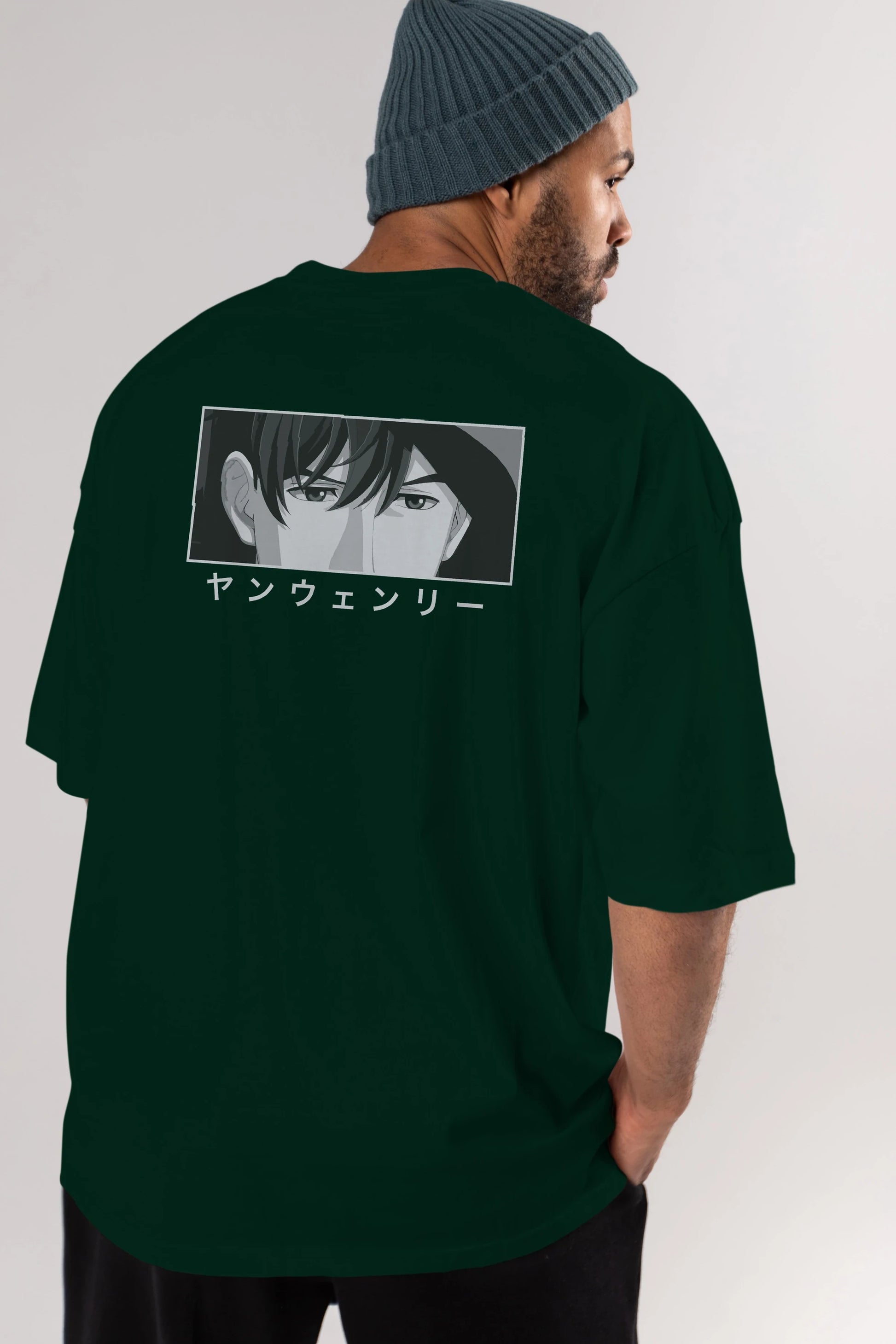 Wen-li Yang 1 Anime Arka Baskılı Oversize t-shirt Erkek Kadın Unisex
