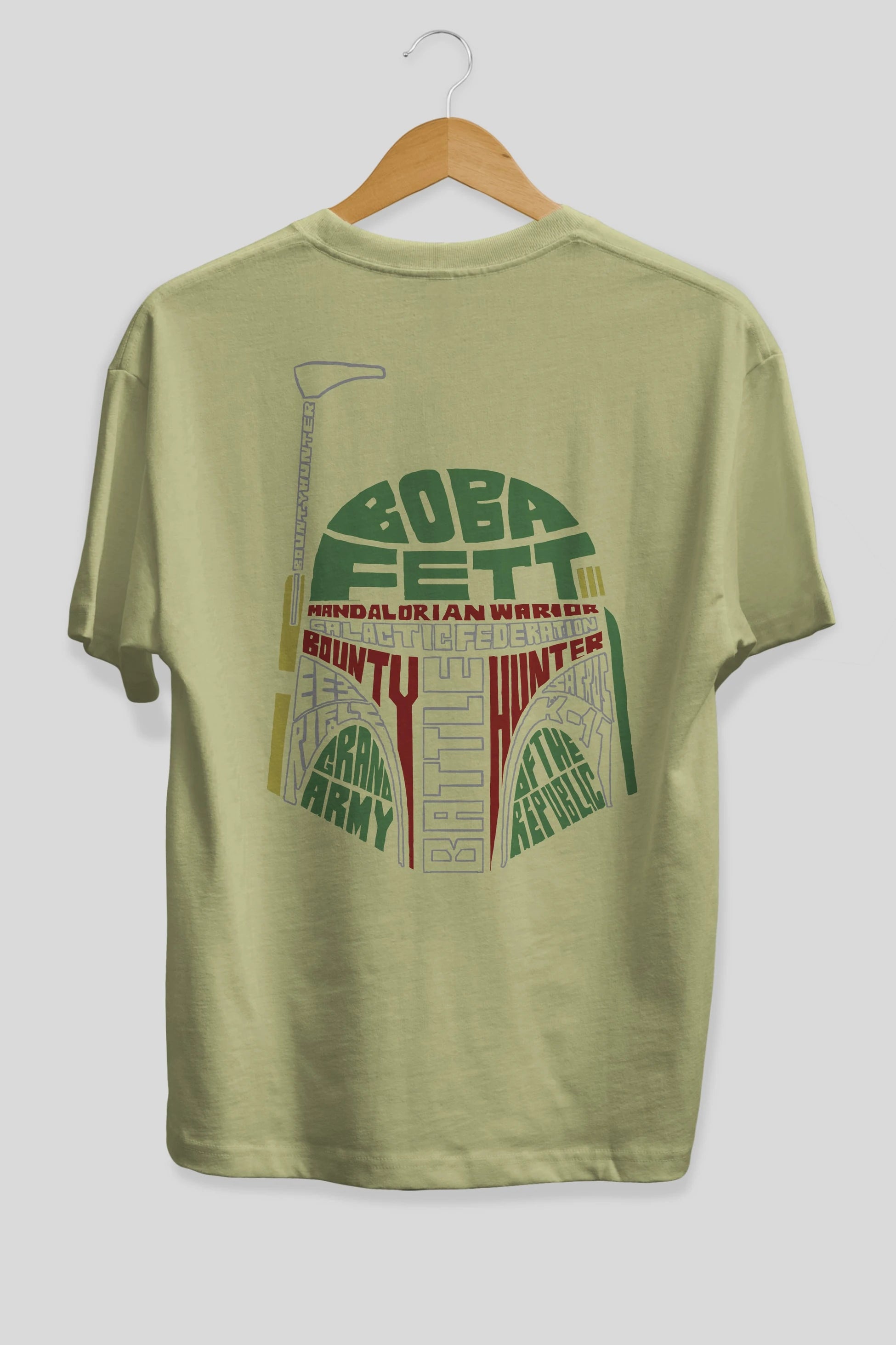 Boba Fett (2) Arka Baskılı Oversize t-shirt %100 pamuk Erkek Kadın Unisex
