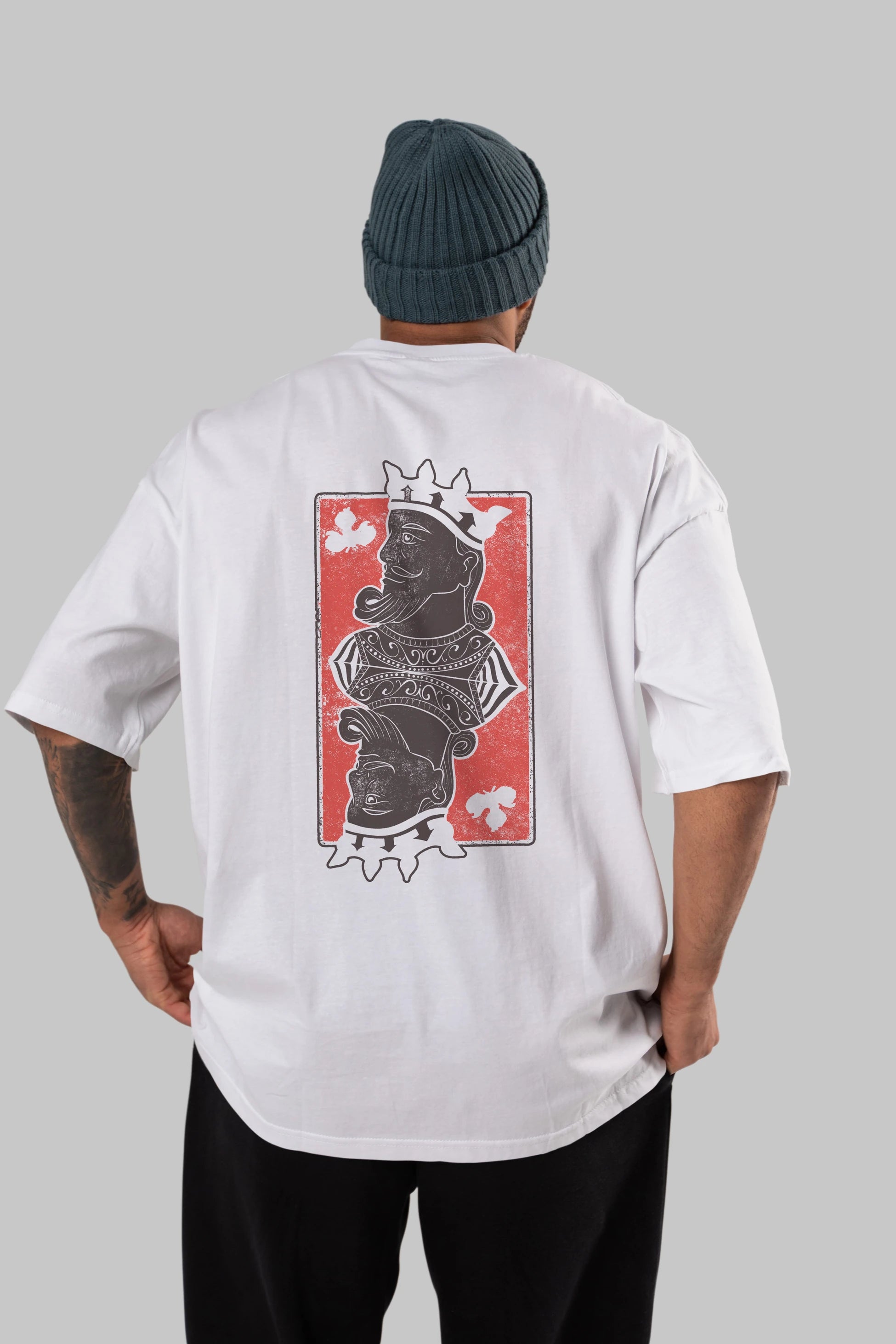 King Streetwear Arka Baskılı Oversize t-shirt Erkek Kadın Unisex