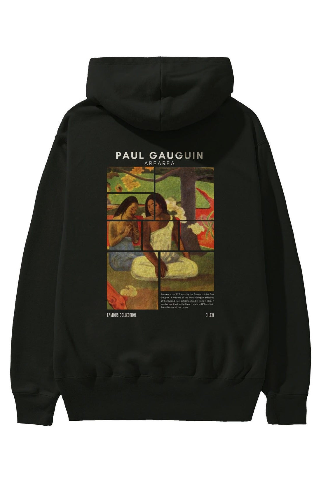 Paul Gauguin Arearea Arka Baskılı Hoodie Oversize Kapüşonlu Sweatshirt Erkek Kadın