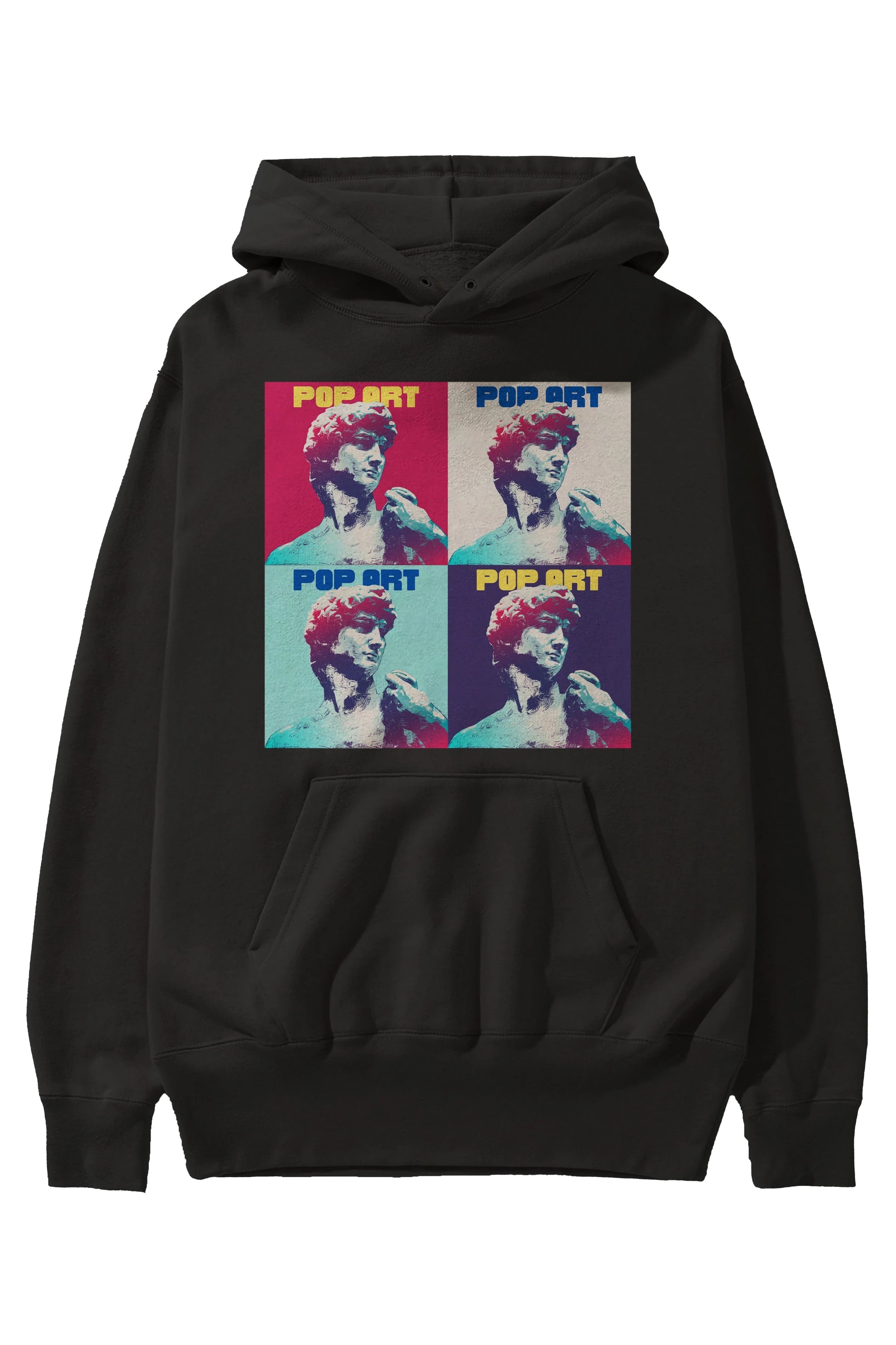 Creative Pop Art Ön Baskılı Oversize Hoodie Kapüşonlu Sweatshirt Erkek Kadın Unisex