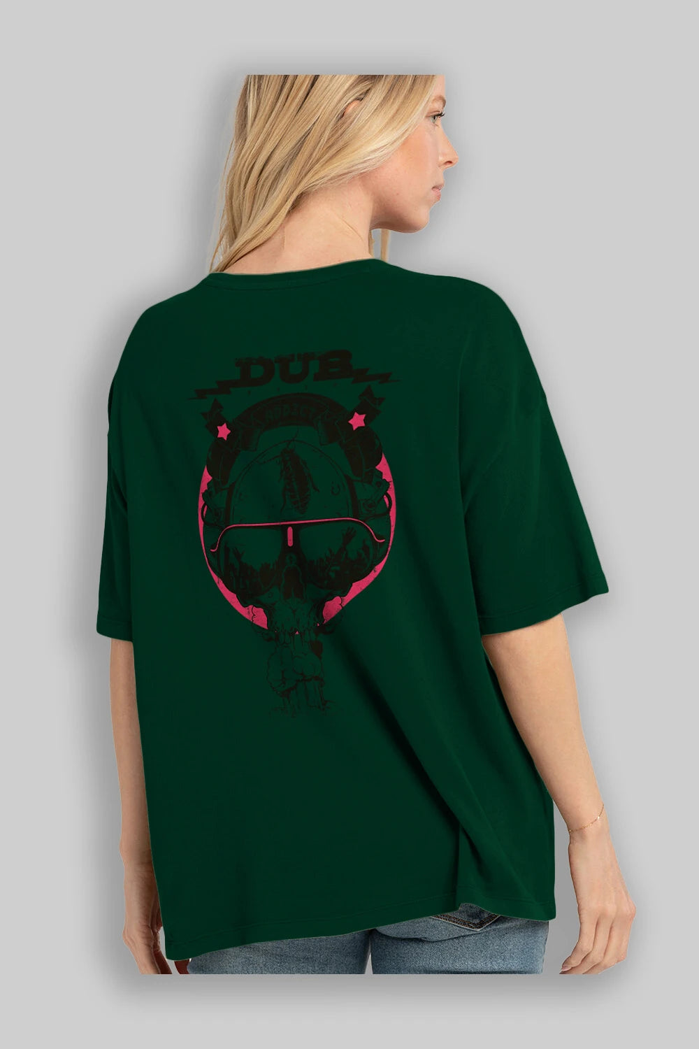 Dub Addict Arka Baskılı Oversize t-shirt Erkek Kadın Unisex