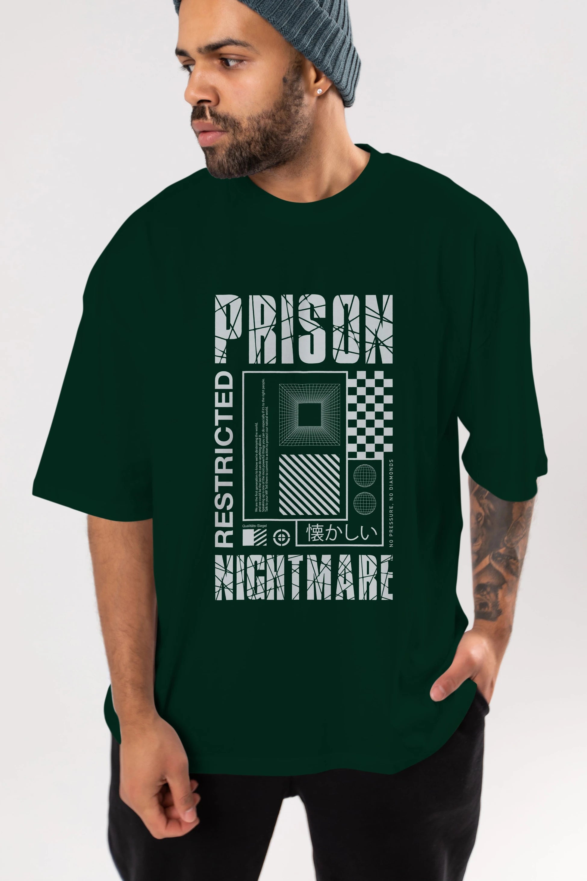 Prison Nightmare Ön Baskılı Oversize t-shirt Erkek Kadın Unisex