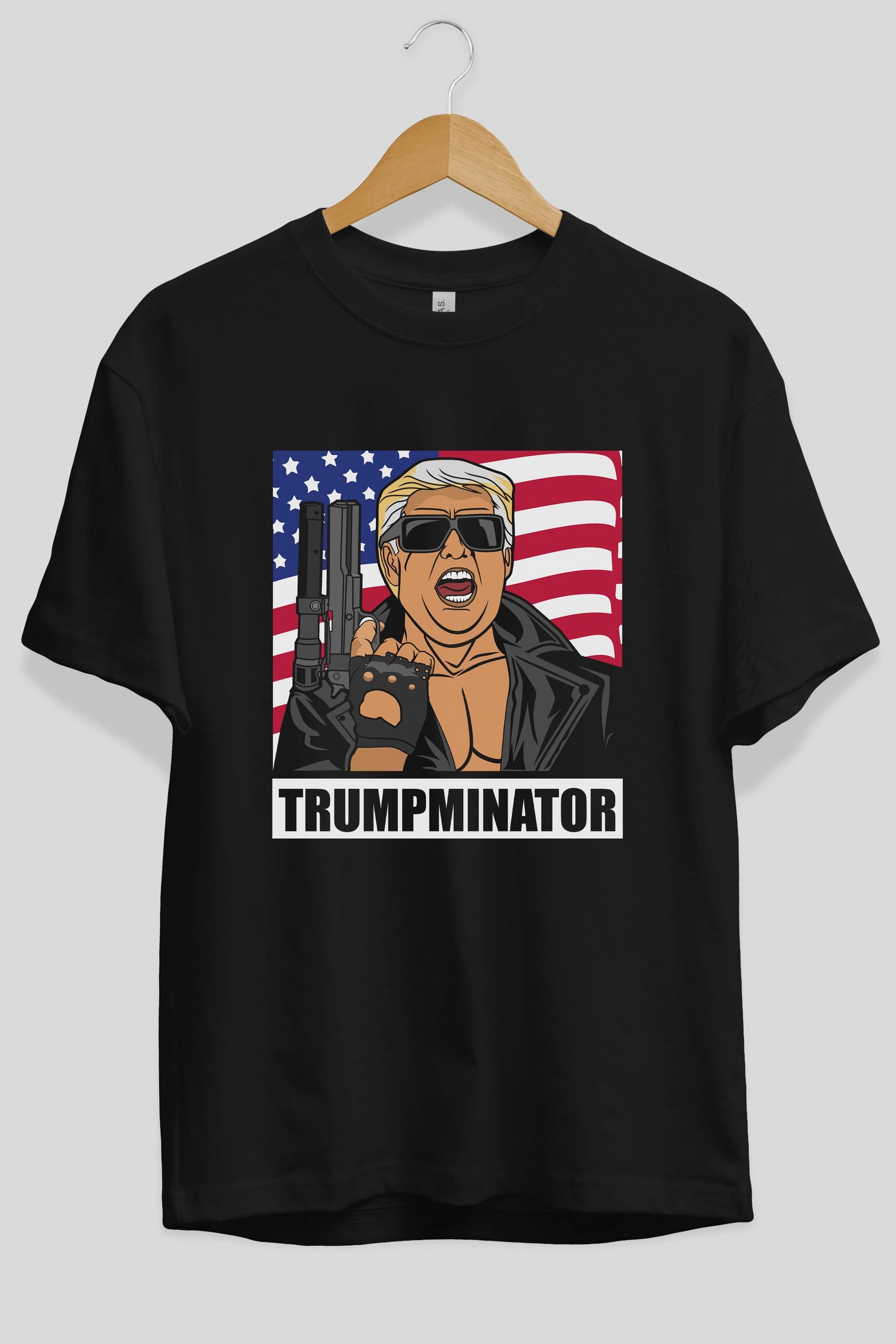 Trumpminator Ön Baskılı Oversize t-shirt Erkek Kadın Unisex %100 Pamuk tişort