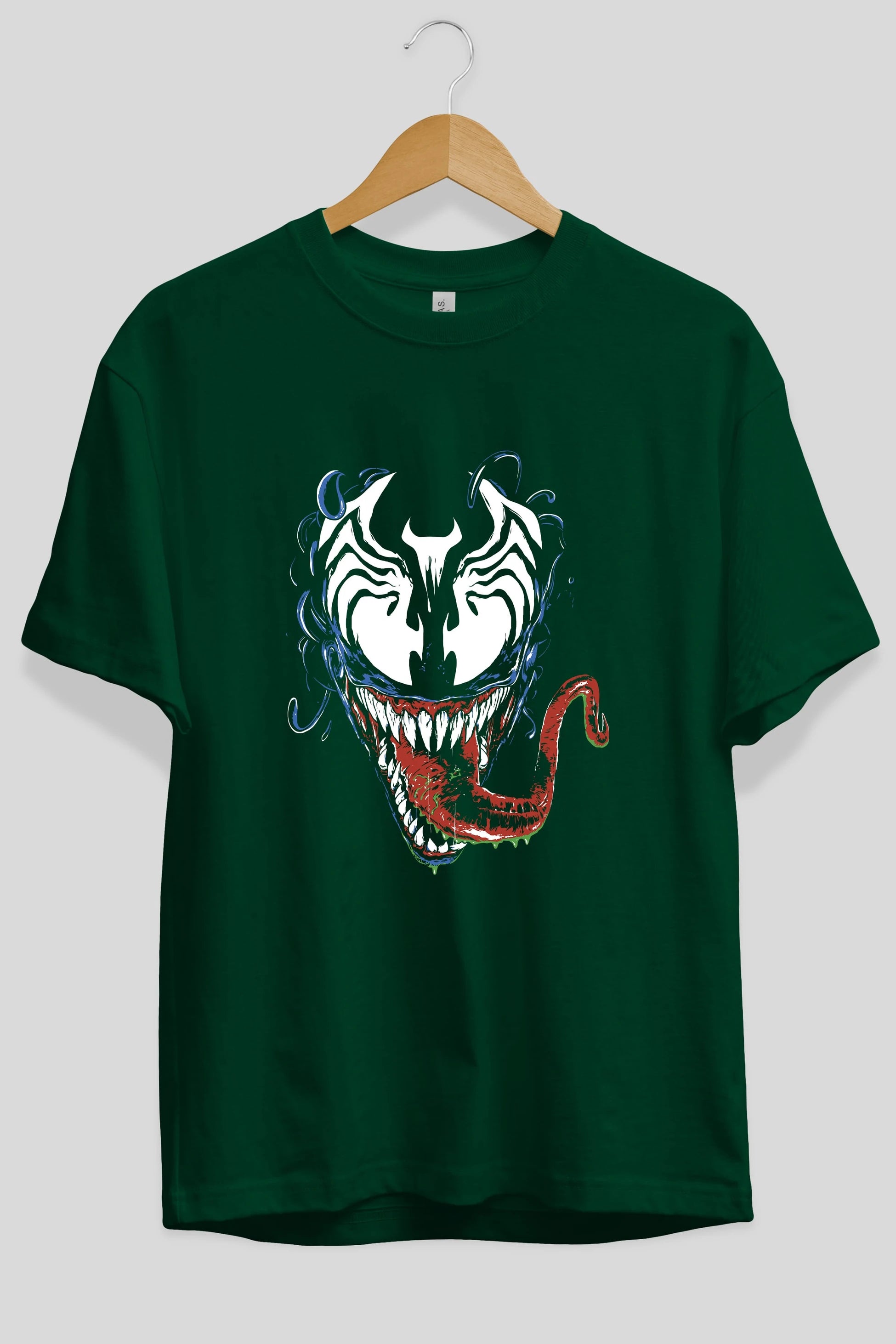 Venom (2) Ön Baskılı Oversize t-shirt Erkek Kadın Unisex %100 Pamuk Bisiklet Yaka tişort