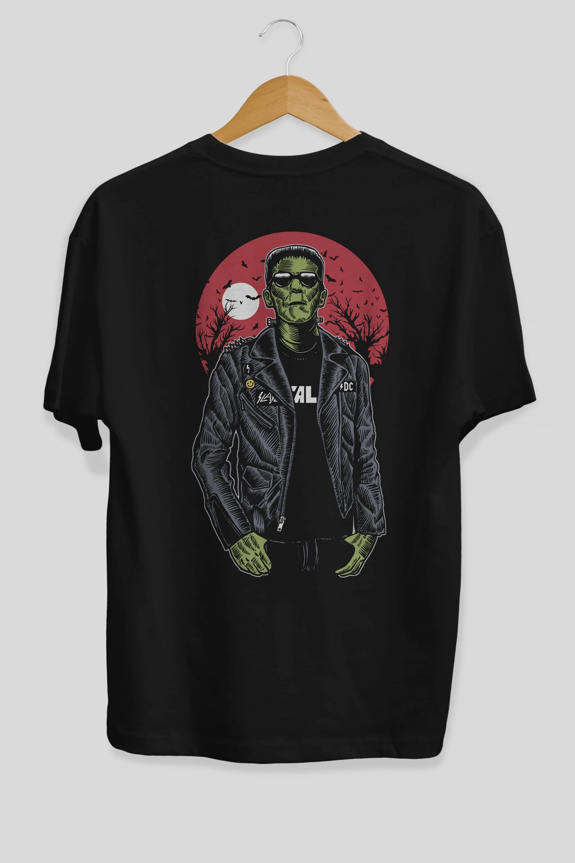 Frank Arka Baskılı Oversize t-shirt Erkek Kadın Unisex %100 Pamuk