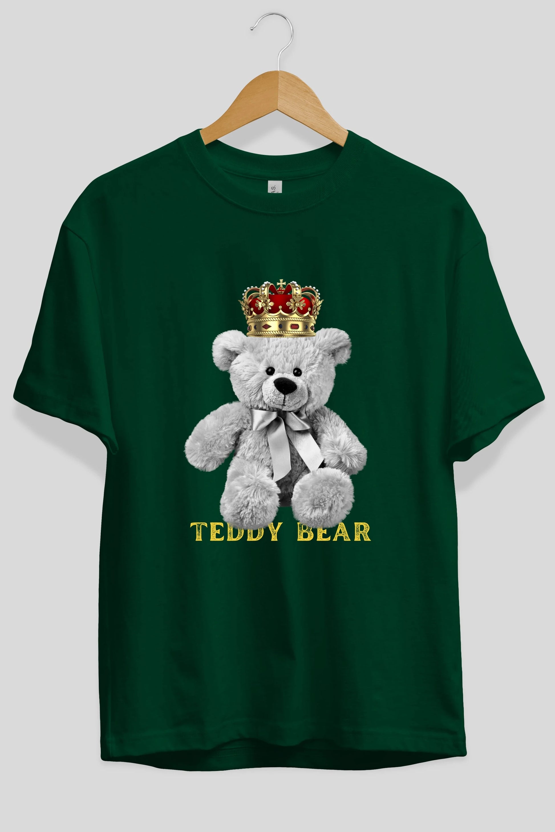Teddy Bear Ön Baskılı Oversize t-shirt Erkek Kadın Unisex %100 Pamuk