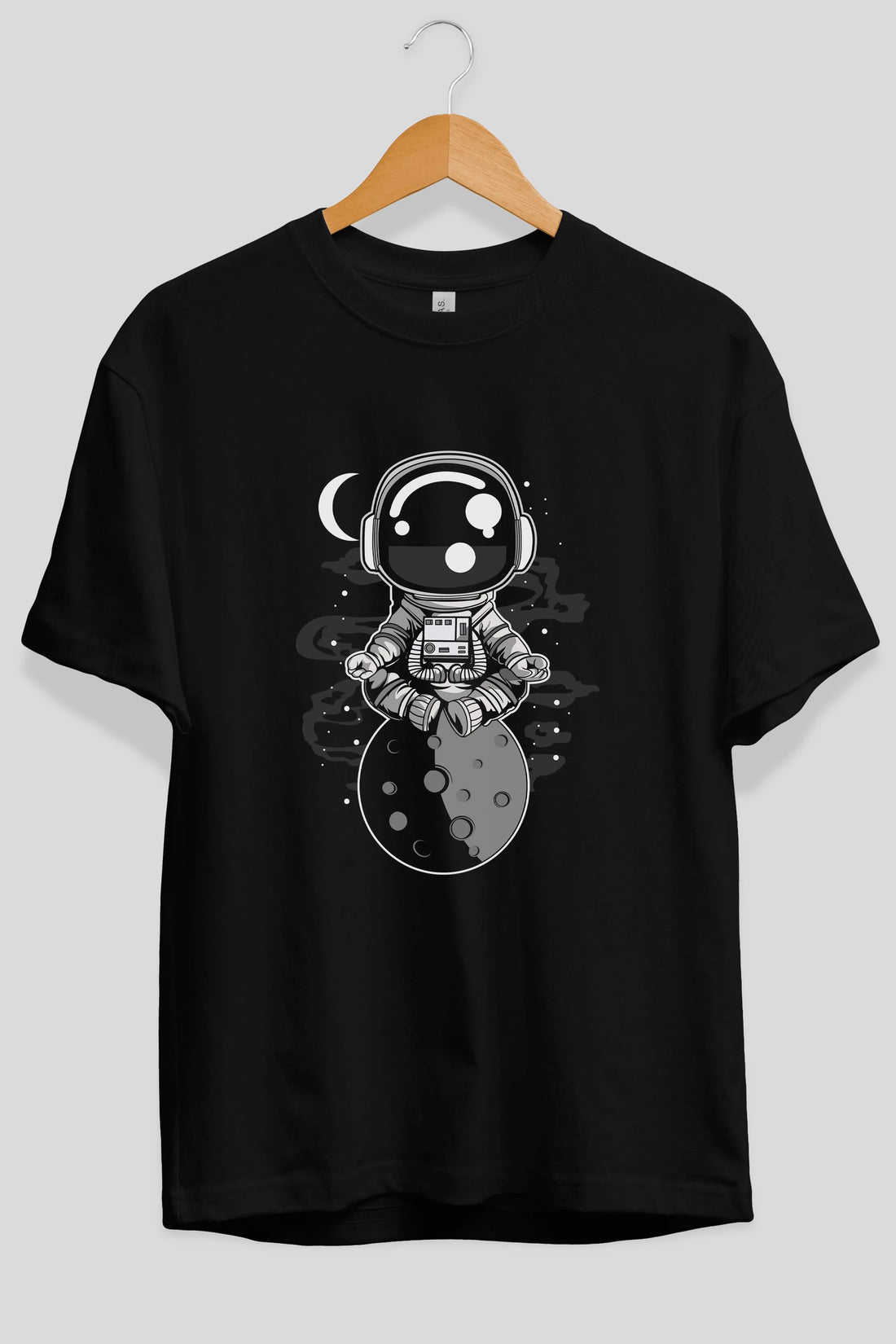 Astronaut Yoga Ön Baskılı Oversize t-shirt Erkek Kadın Unisex
