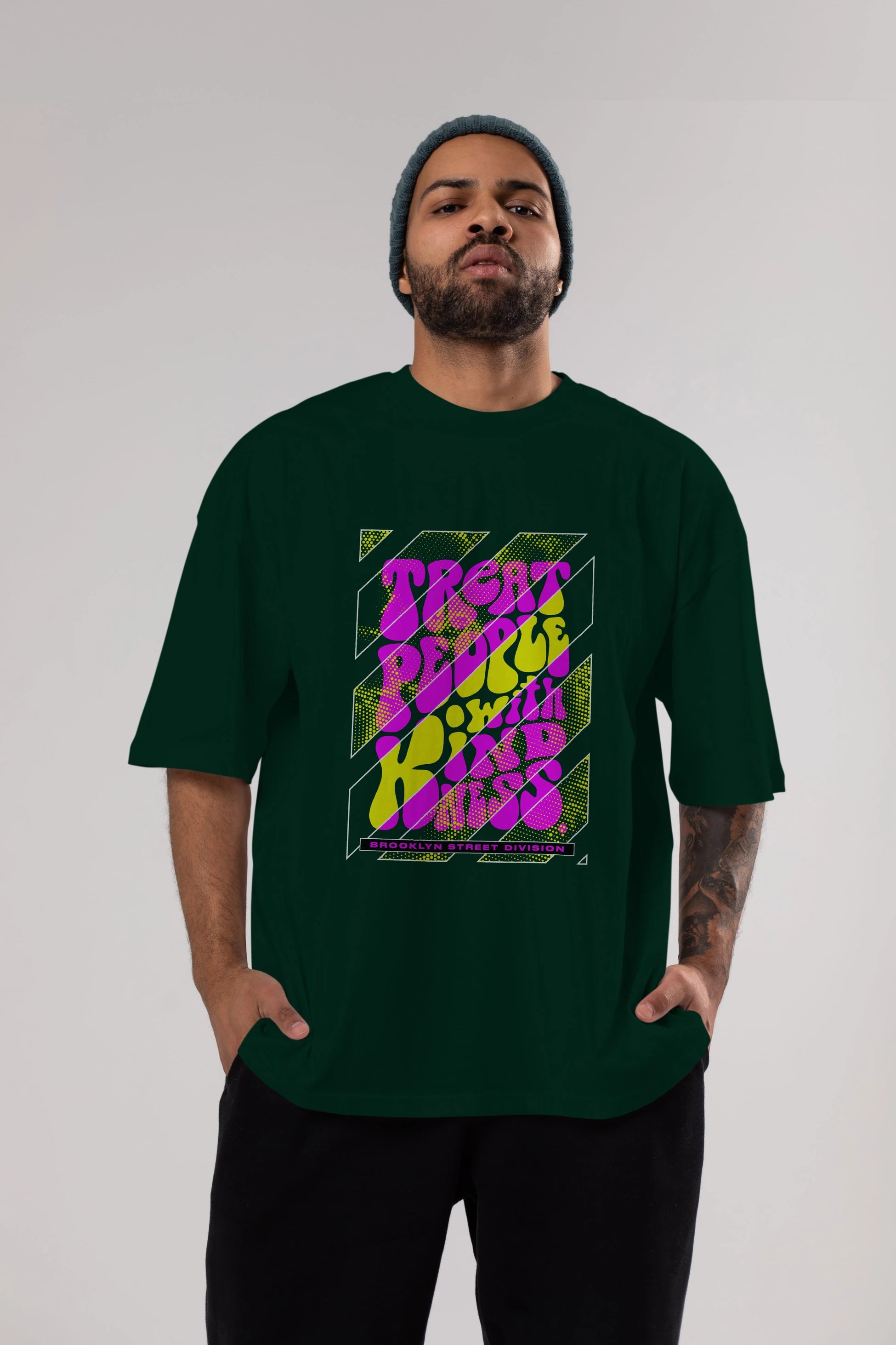 Treat People Ön Baskılı Oversize t-shirt Erkek Kadın Unisex