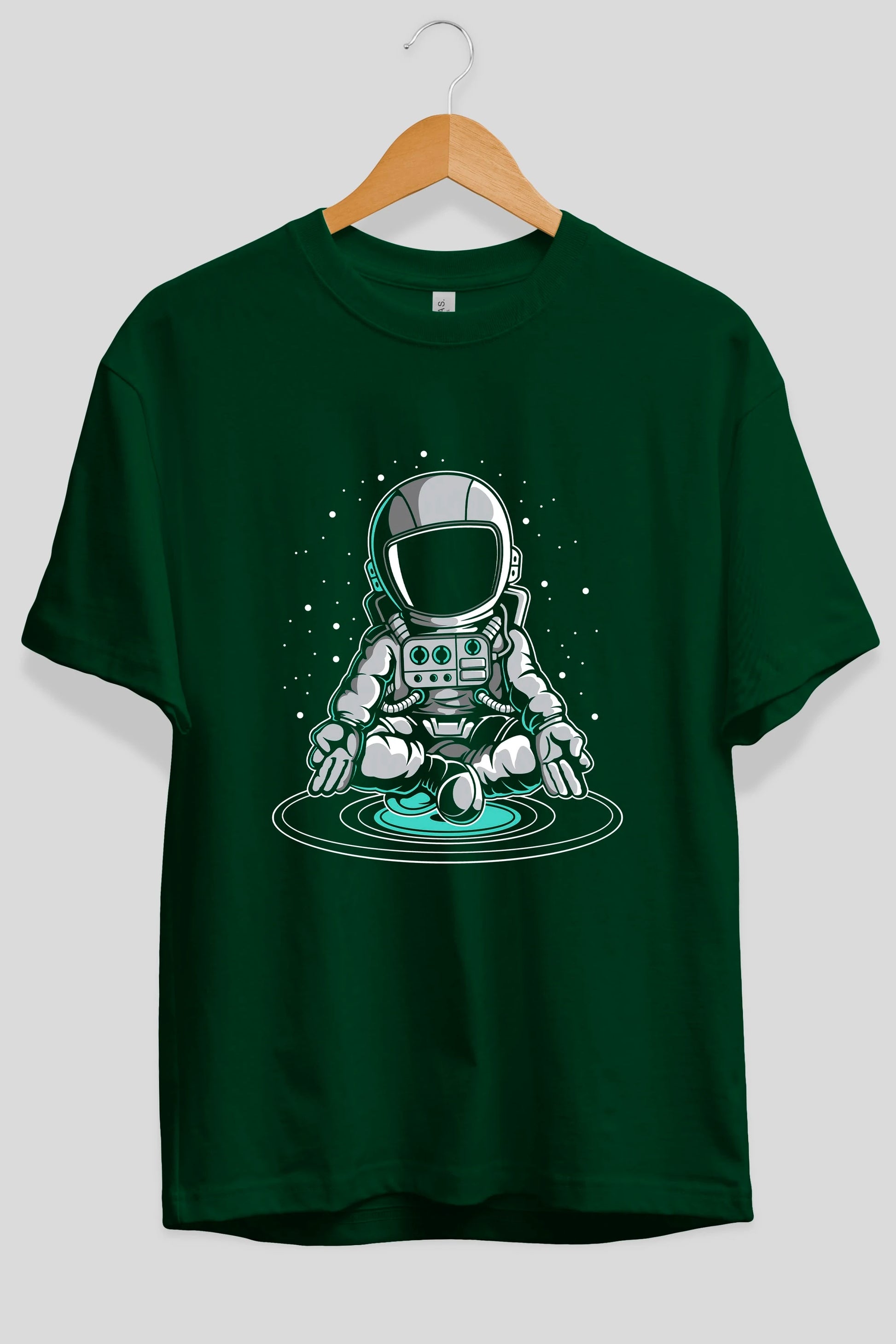 Astronaut Meditation Ön Baskılı Oversize t-shirt Erkek Kadın Unisex