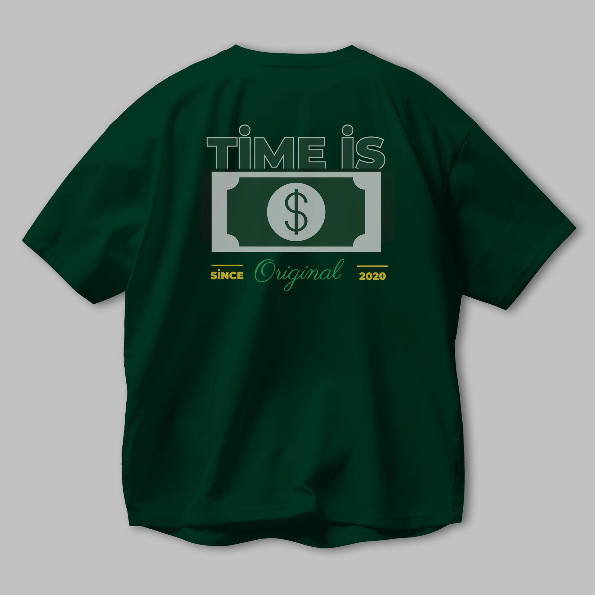 Time is Original Arka Baskılı Oversize t-shirt Erkek Kadın Unisex