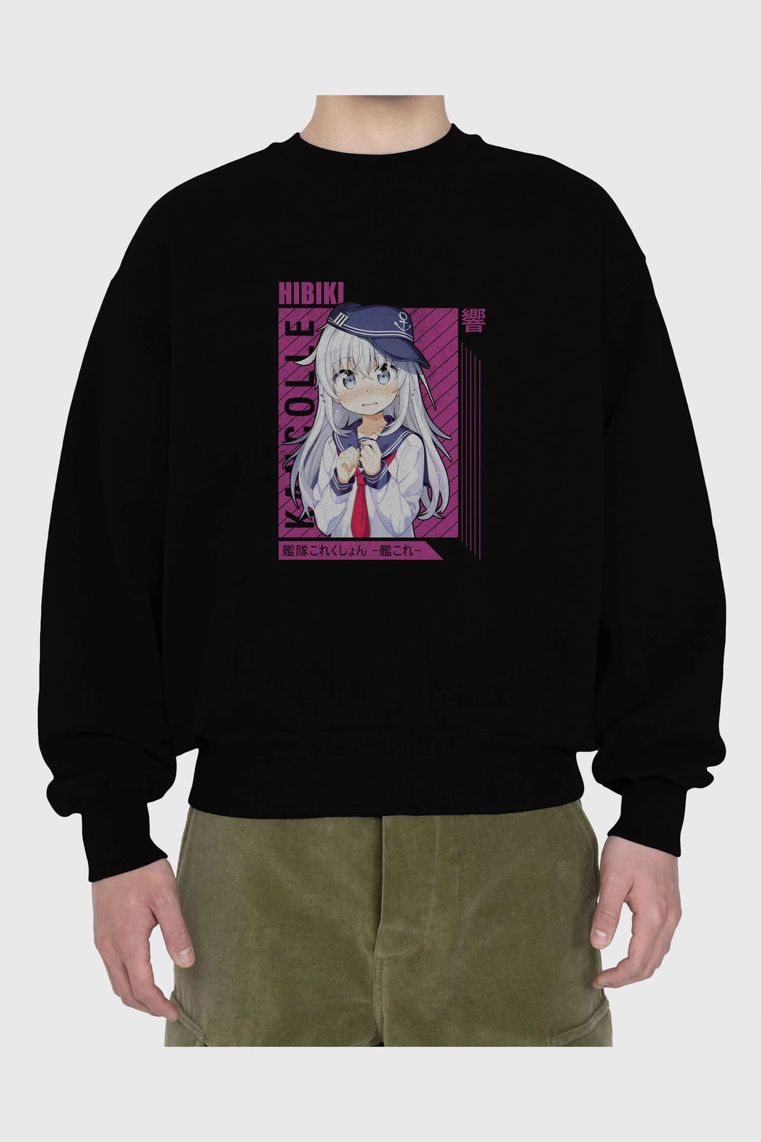 Hibiki 4 Anime Ön Baskılı Oversize Sweatshirt Erkek Kadın Unisex