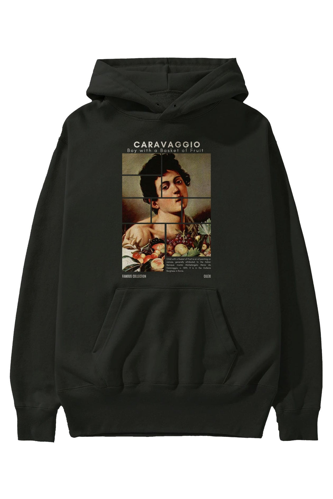 Caravaggio Boy ön Baskılı Hoodie Oversize Kapüşonlu Sweatshirt Erkek Kadın