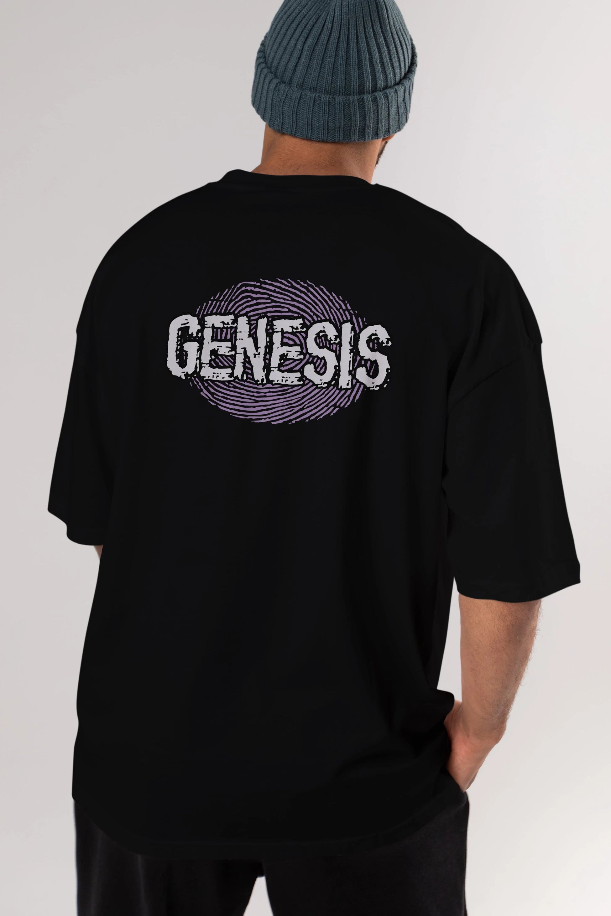 Genesis Arka Baskılı Oversize t-shirt Erkek Kadın Unisex
