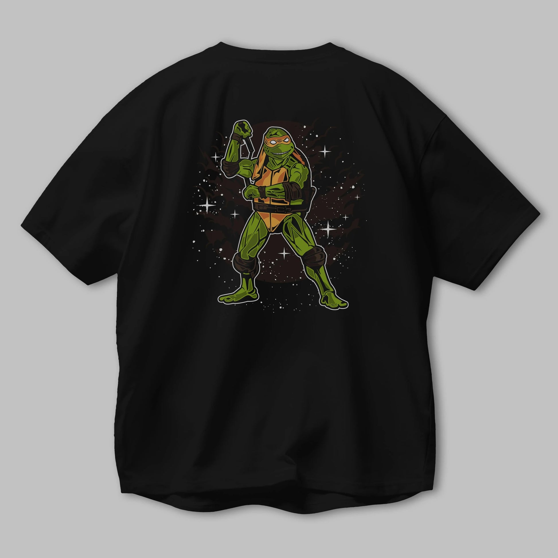 TURTLES Arka Baskılı Oversize t-shirt Erkek Kadın Unisex %100 Pamuk