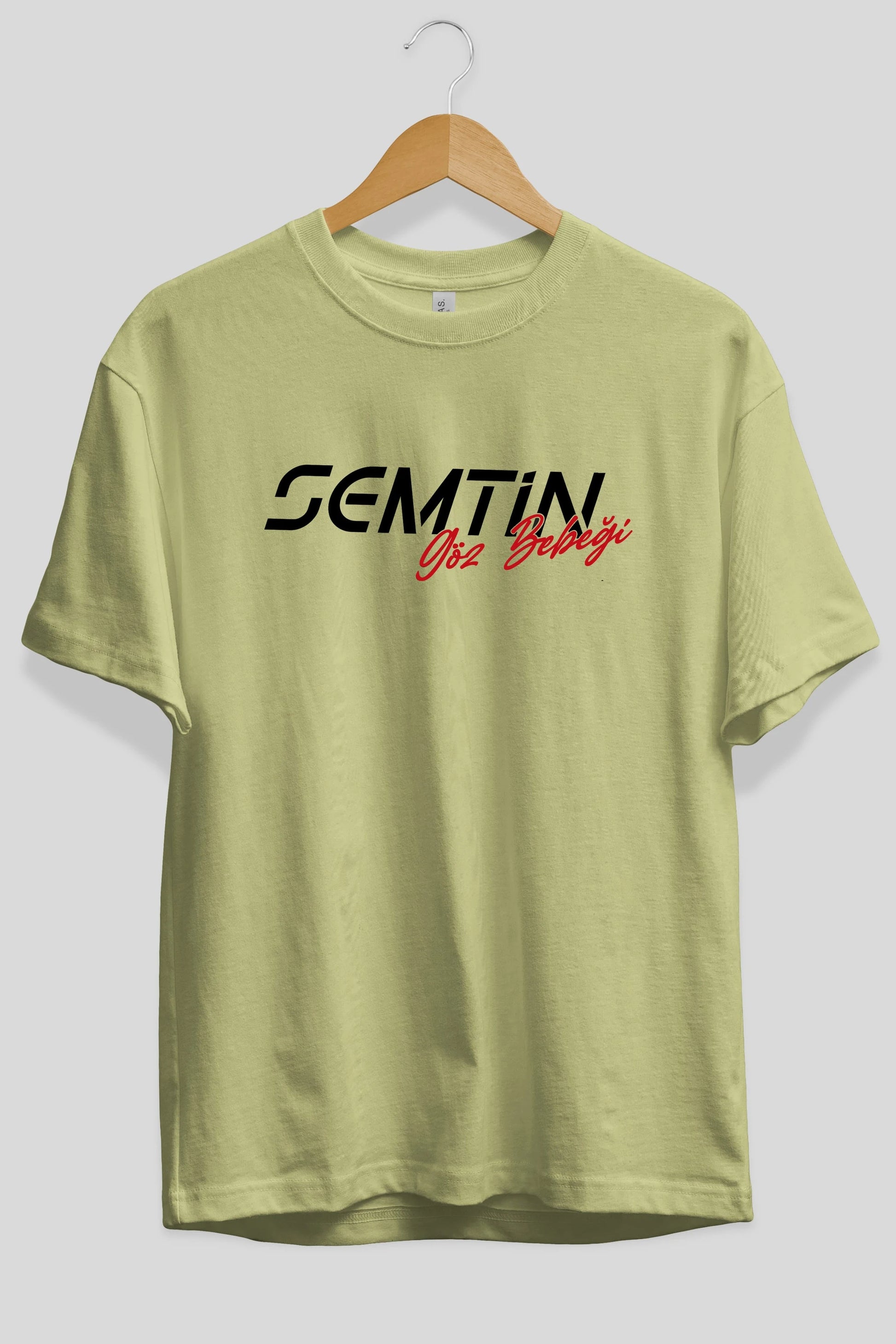 Semtin Göz Bebeği Ön Baskılı Oversize t-shirt %100 pamuk Erkek Kadın Unisex