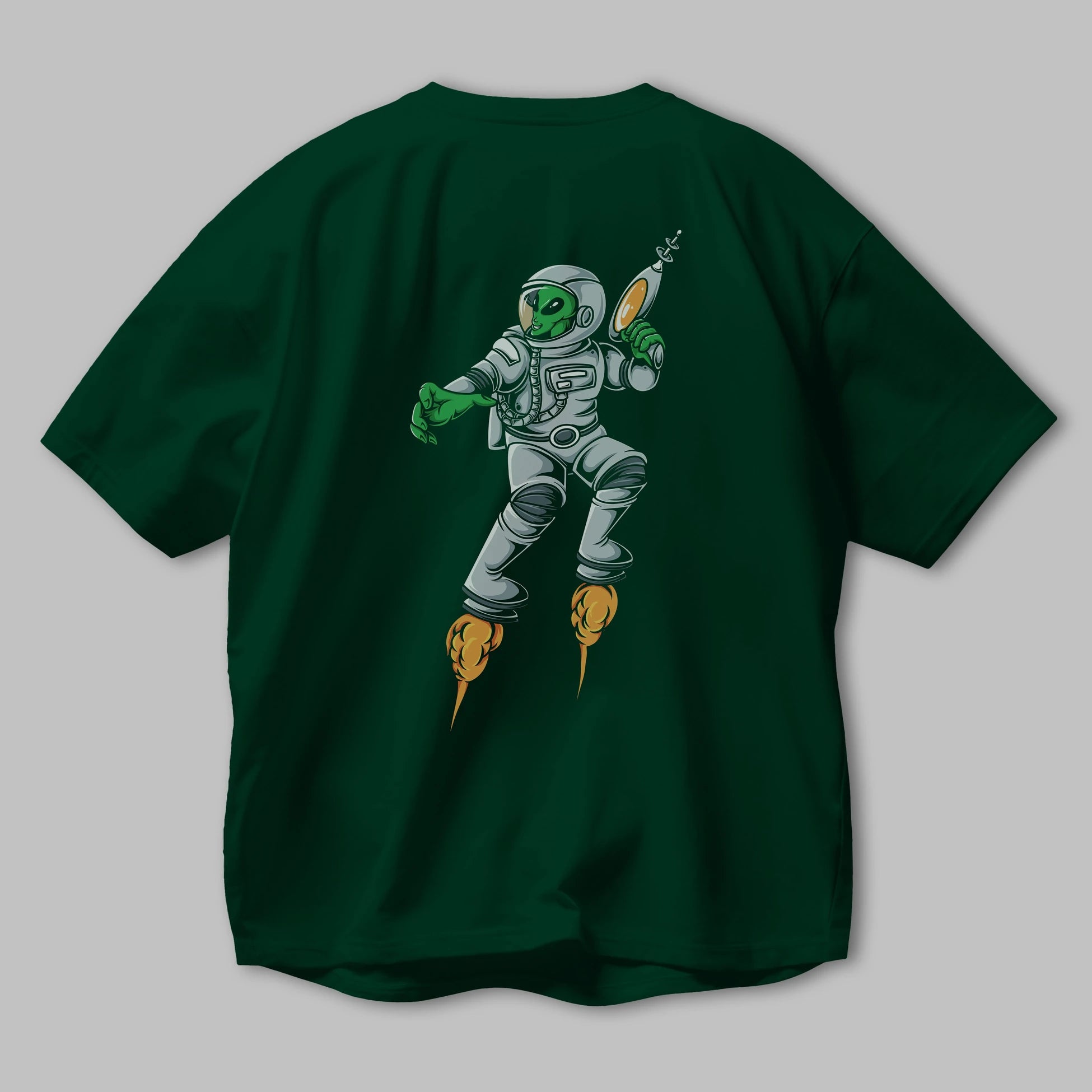 Alien Wars Arka Baskılı Oversize t-shirt Erkek Kadın Unisex