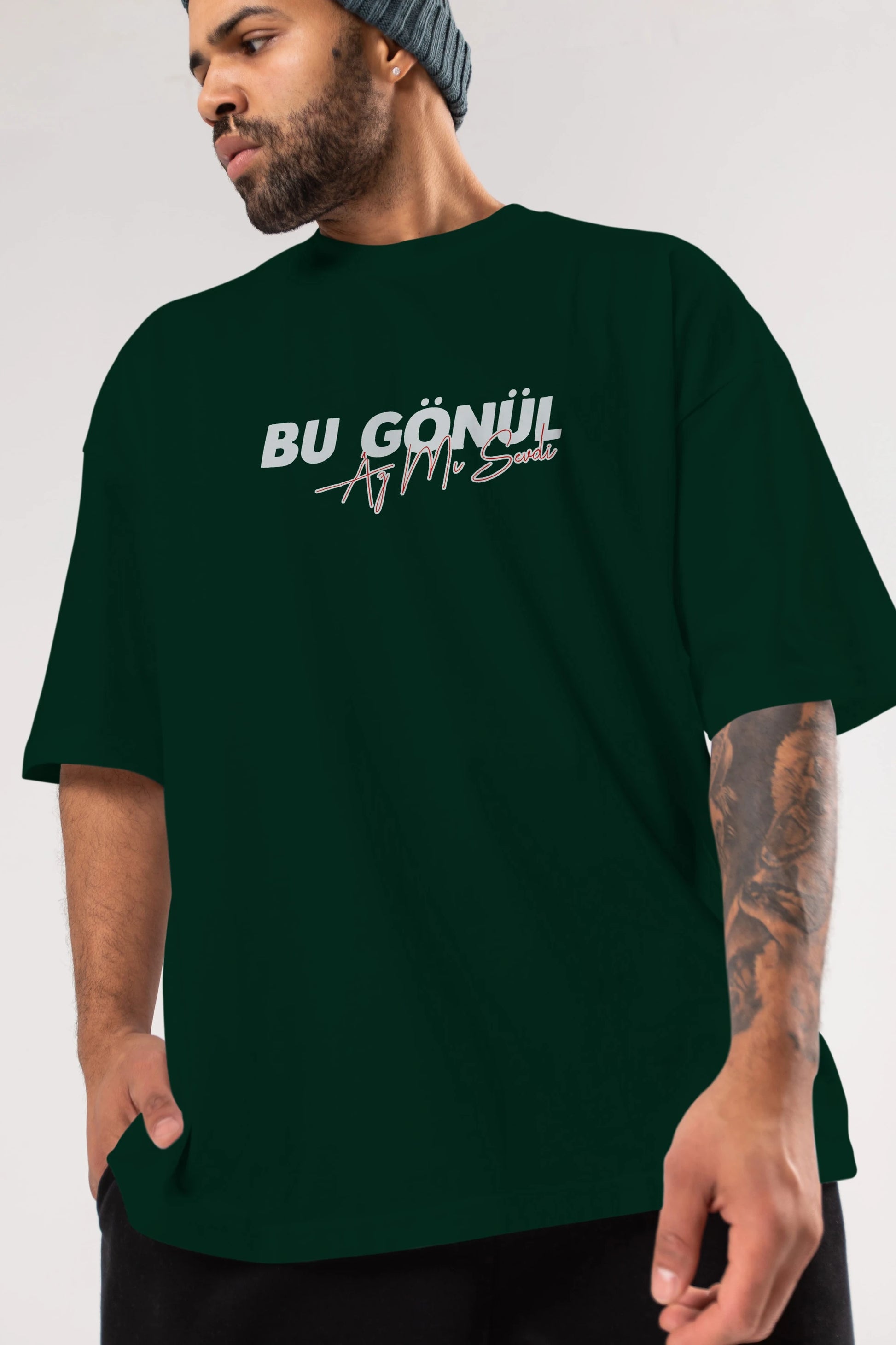 Bu Gönül Az Mı Sevdi Ön Baskılı Oversize t-shirt %100 pamuk Erkek Kadın Unisex