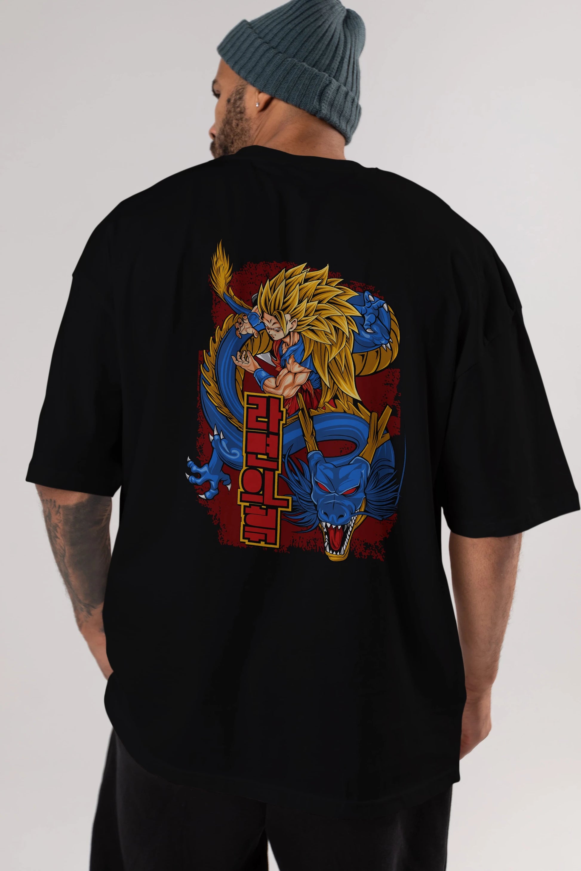 DRAGON BALL Z Anime Arka Baskılı Oversize t-shirt Erkek Kadın Unisex