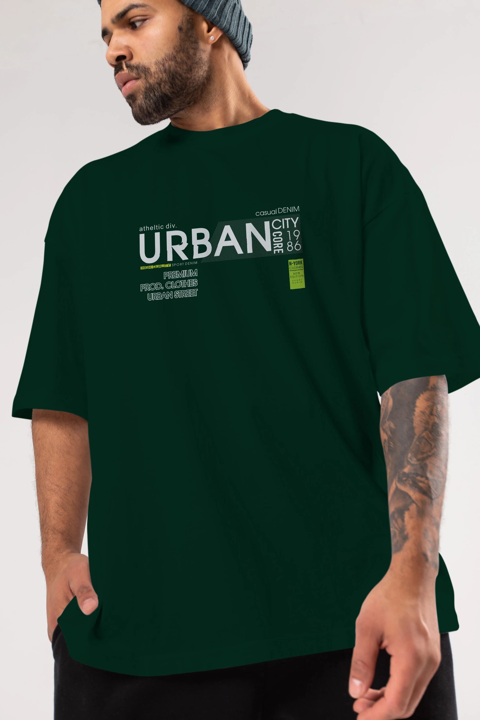 Urban Ön Baskılı Oversize t-shirt Erkek Kadın Unisex