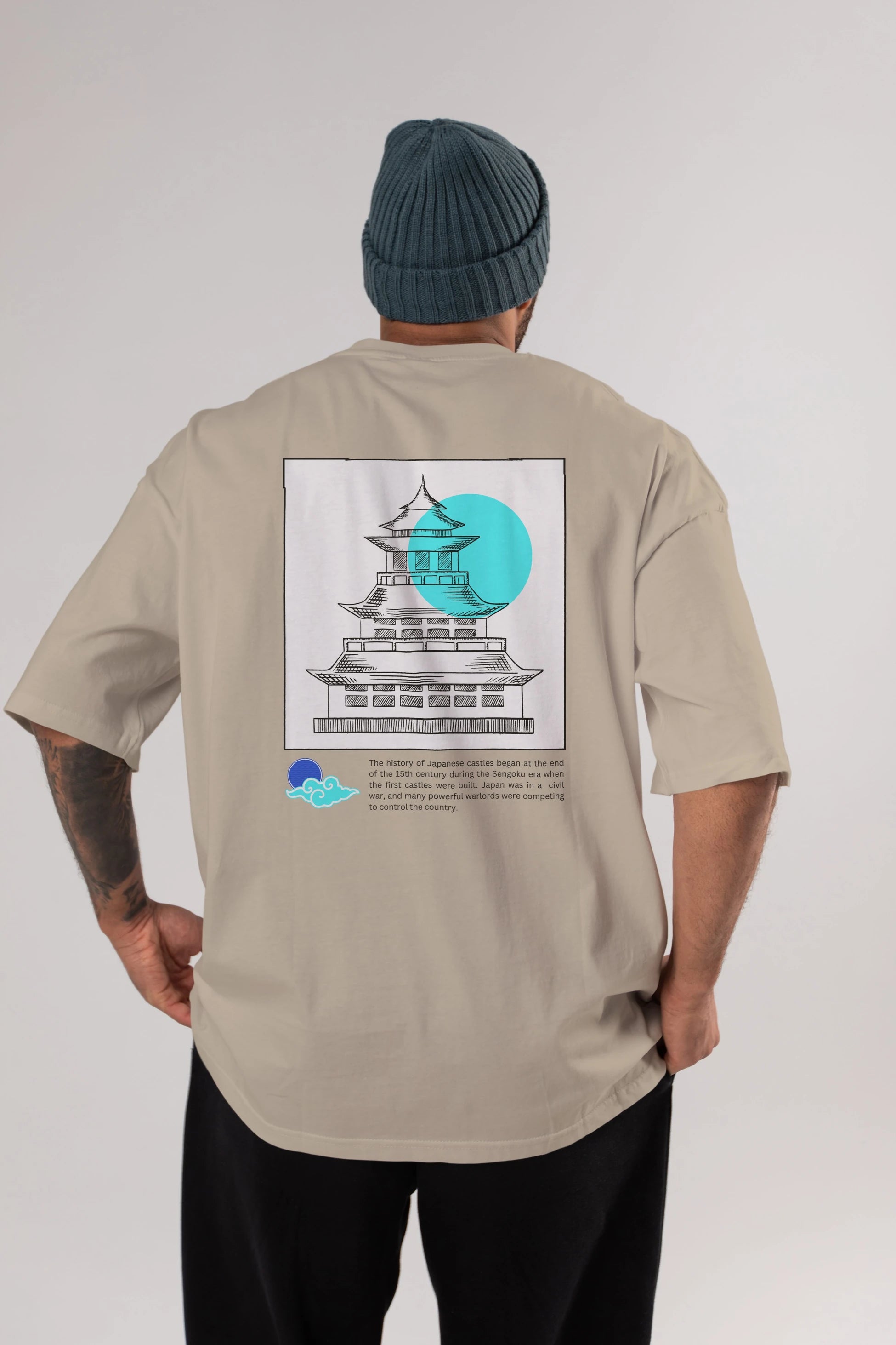 Japan Streetwear Arka Baskılı Oversize t-shirt Erkek Kadın Unisex