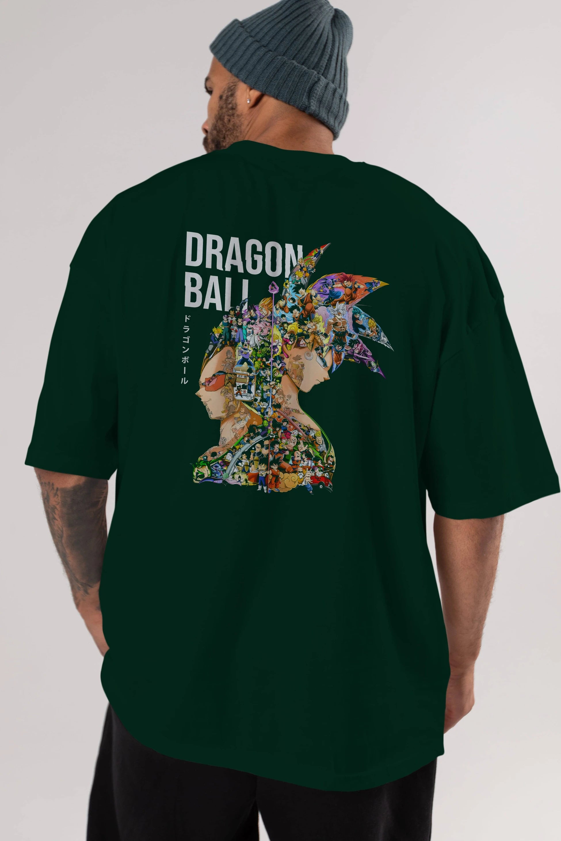 DRAGON BALL ART (5) Anime Arka Baskılı Oversize t-shirt Erkek Kadın Unisex