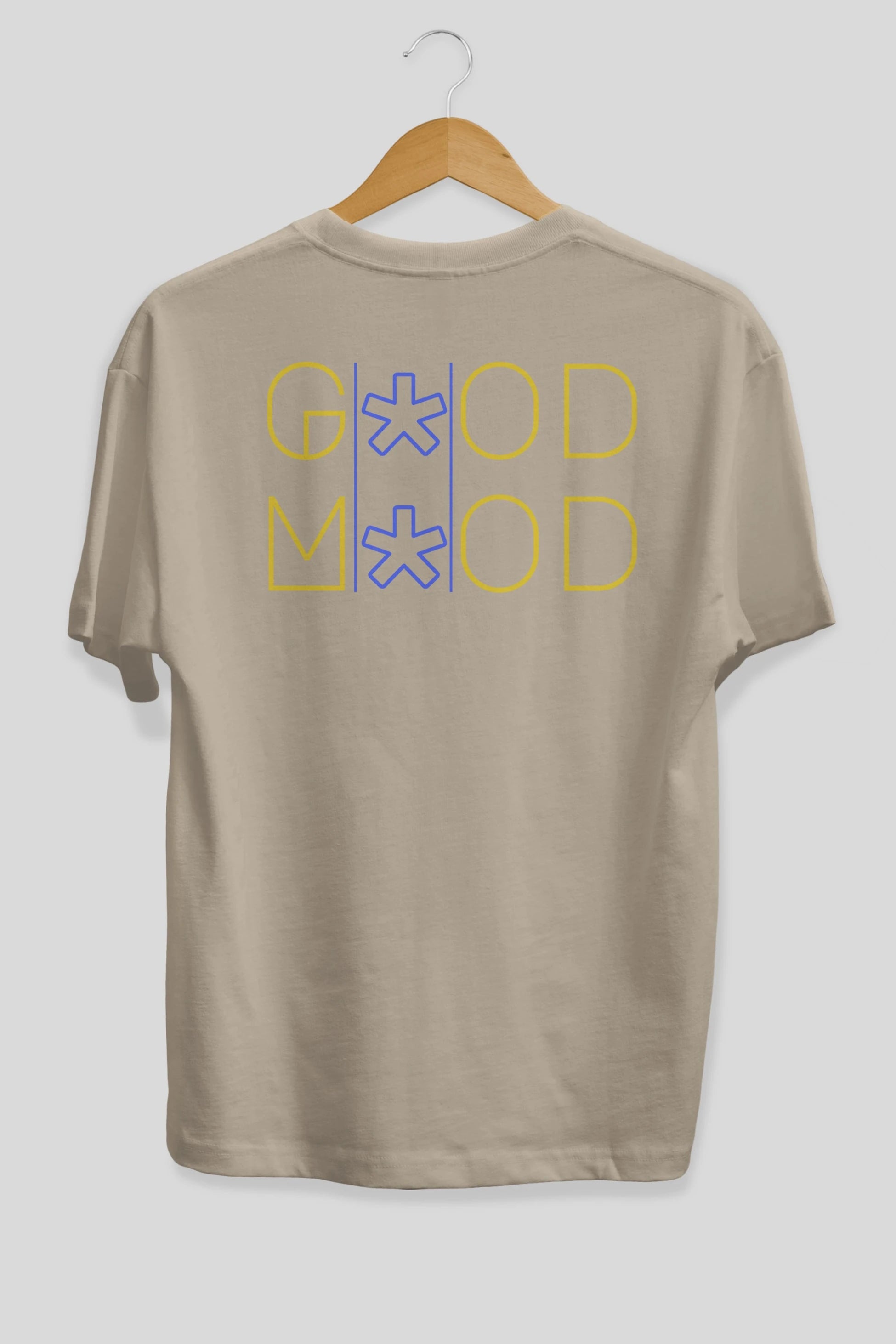 Good Mood Yazılı Arka Baskılı Oversize t-shirt Erkek Kadın Unisex