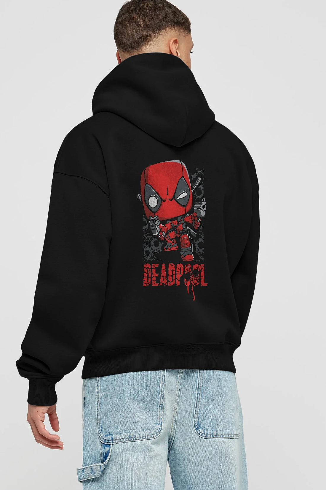 Deadpool (8) Arka Baskılı Hoodie Oversize Kapüşonlu Sweatshirt Erkek Kadın Unisex