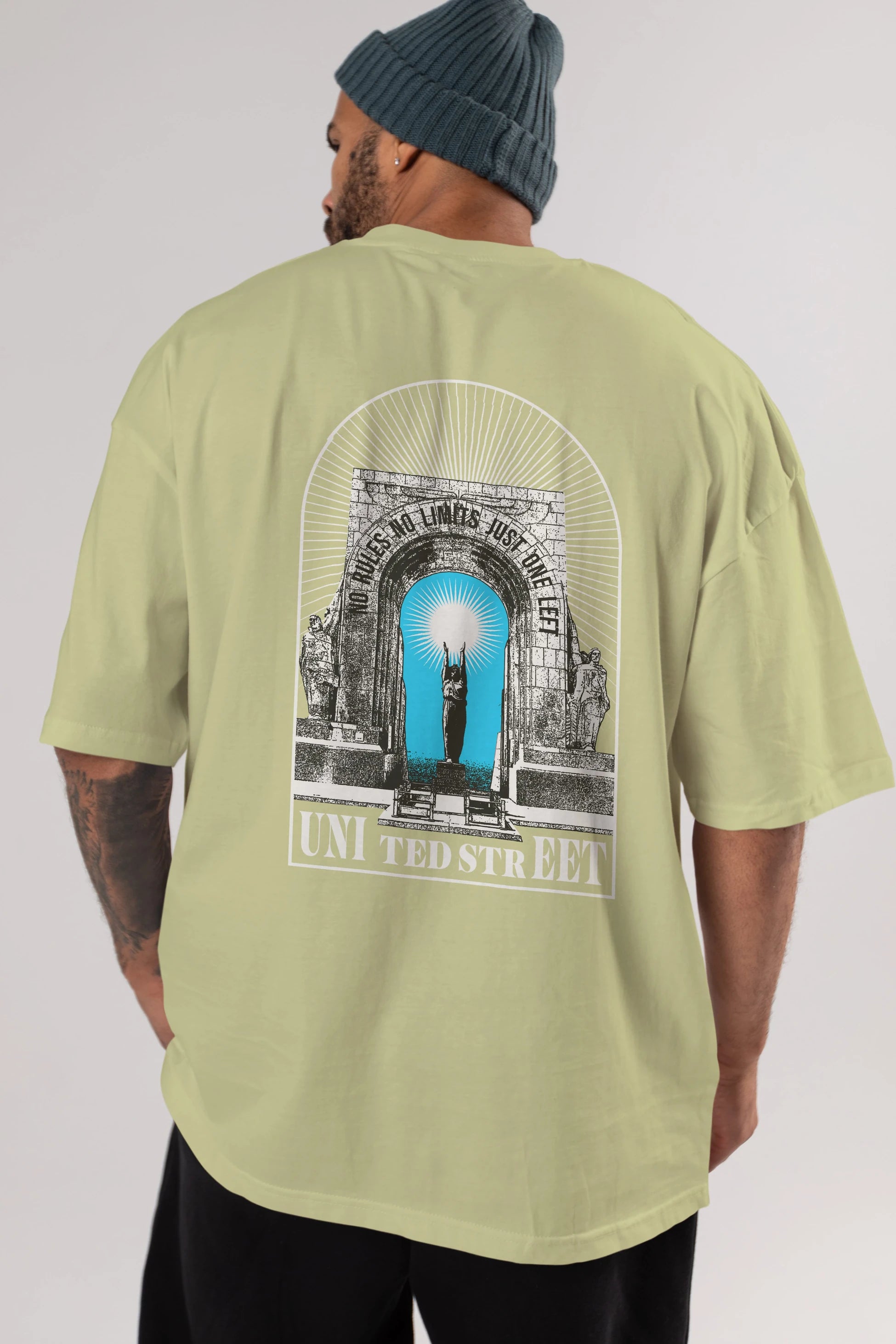 No Rules No Limits Arka Baskılı Oversize t-shirt Erkek Kadın Unisex