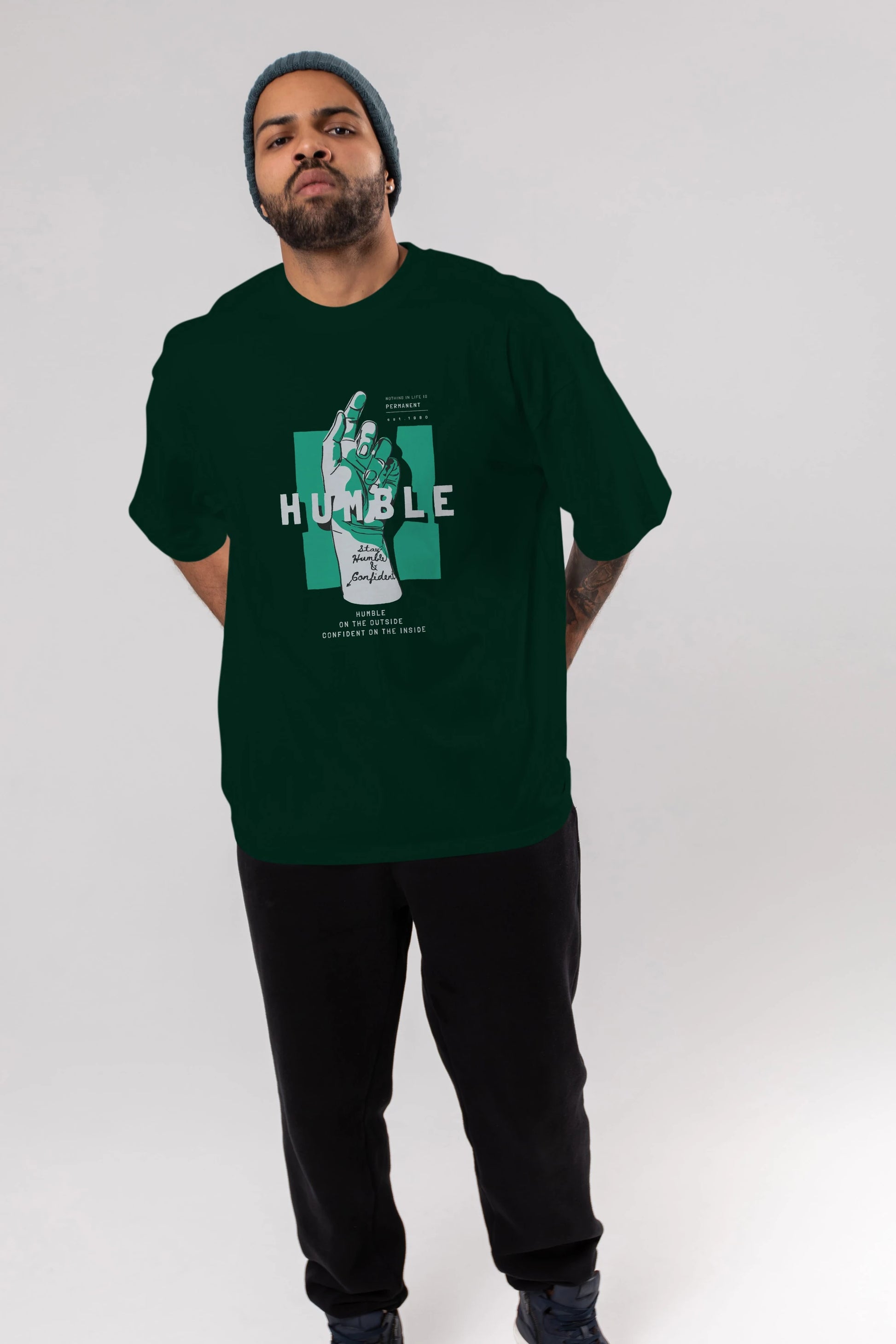 Humble Ön Baskılı Oversize t-shirt Erkek Kadın Unisex