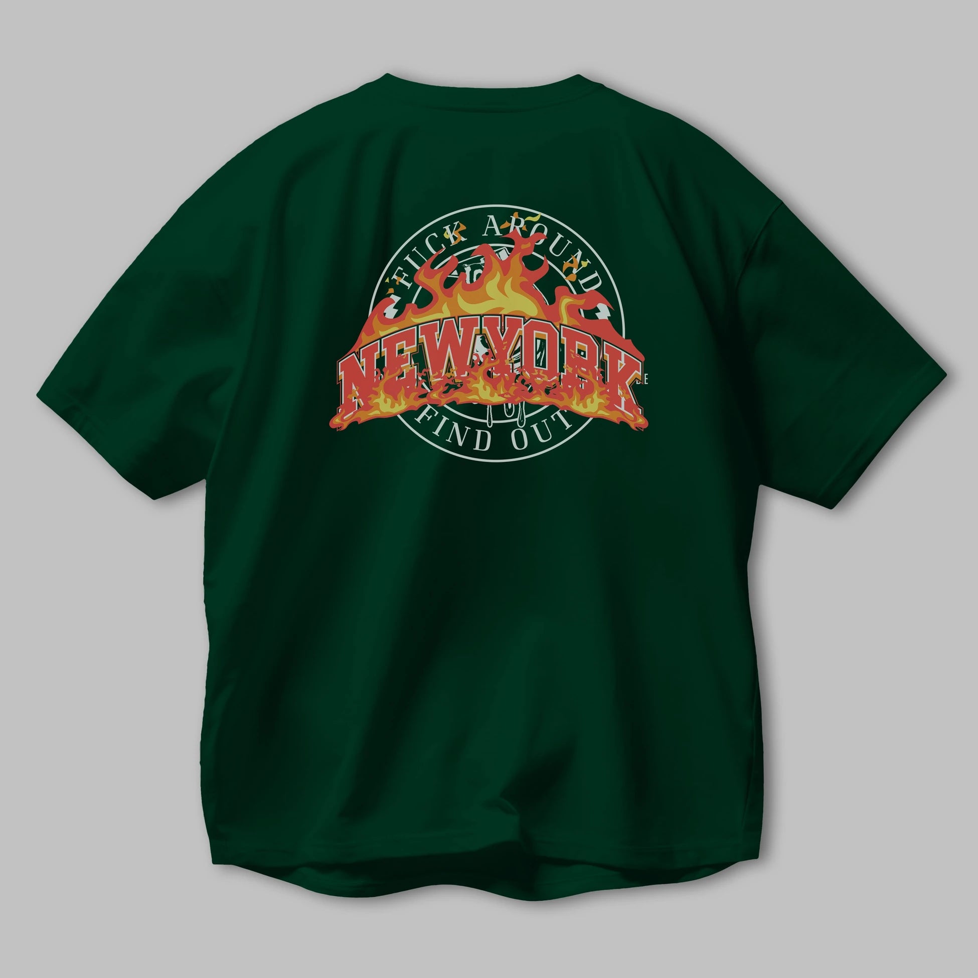 Newyork Style Arka Baskılı Oversize t-shirt Erkek Kadın Unisex