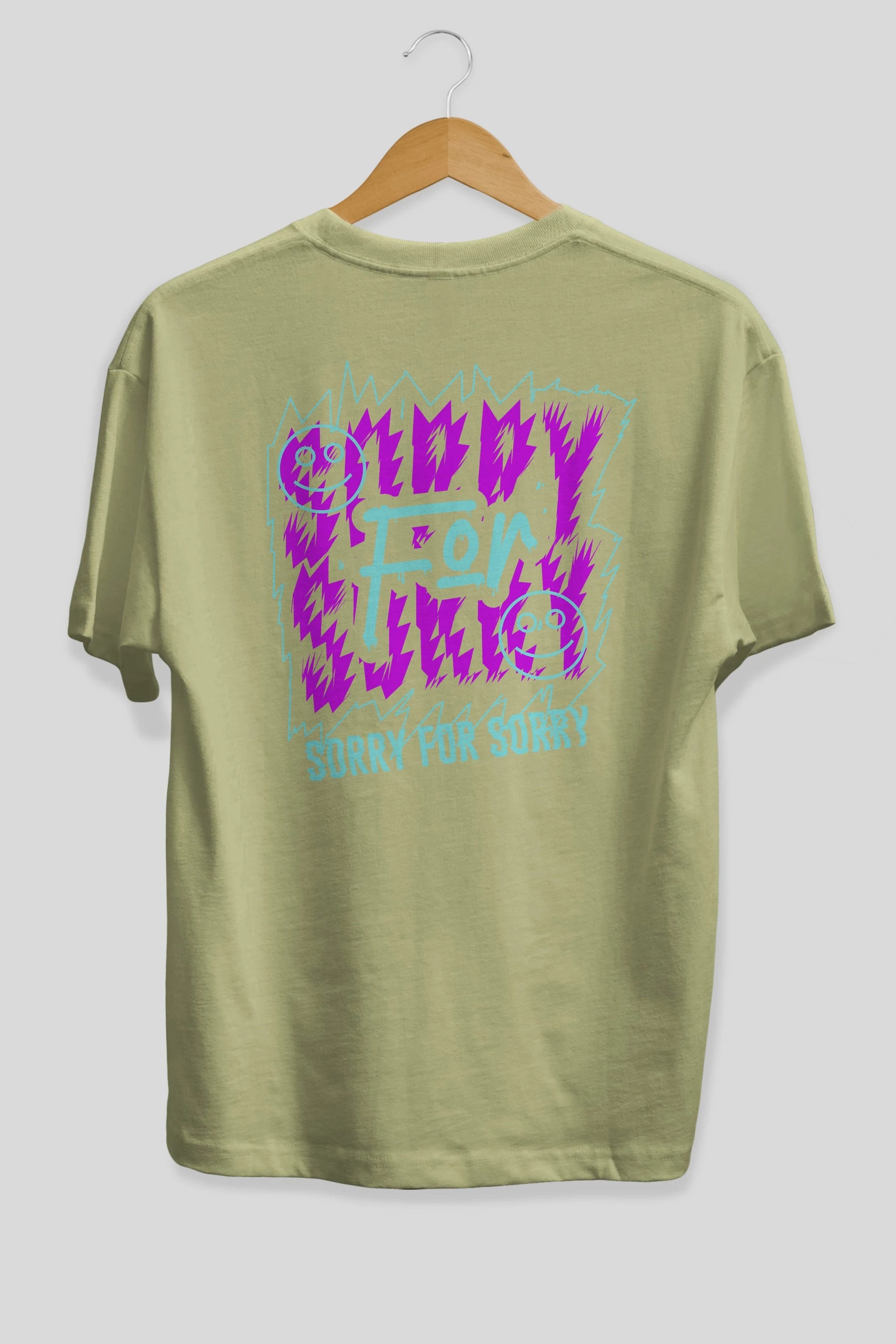 Sorry for Sorry Arka Baskılı Oversize t-shirt Erkek Kadın Unisex