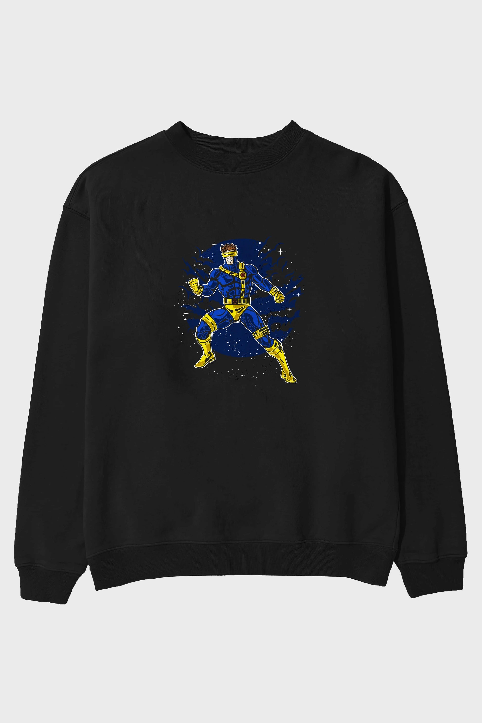 CYCLOPS Ön Baskılı Oversize Sweatshirt Erkek Kadın Unisex