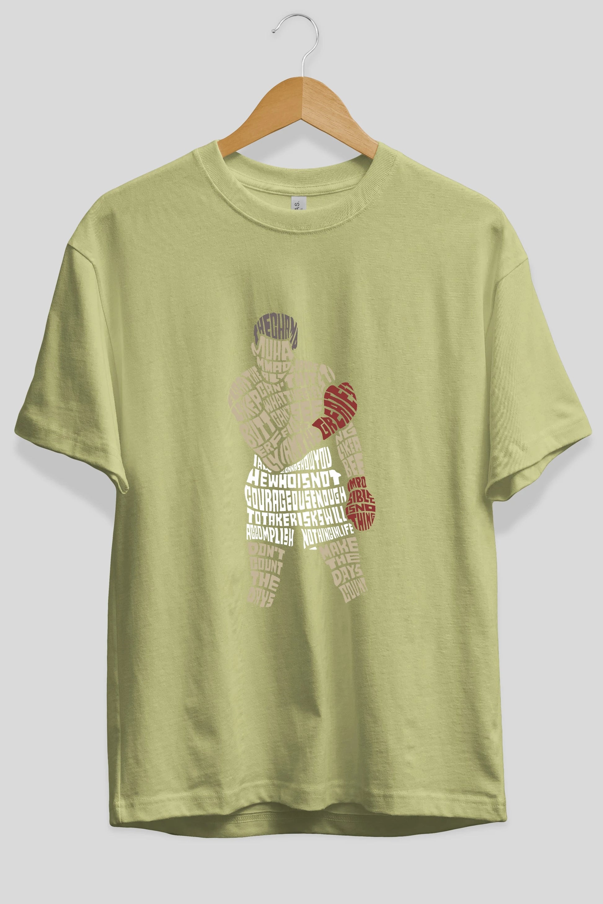 The Champ Muhammad Ali Ön Baskılı Oversize t-shirt %100 pamuk Erkek Kadın Unisex