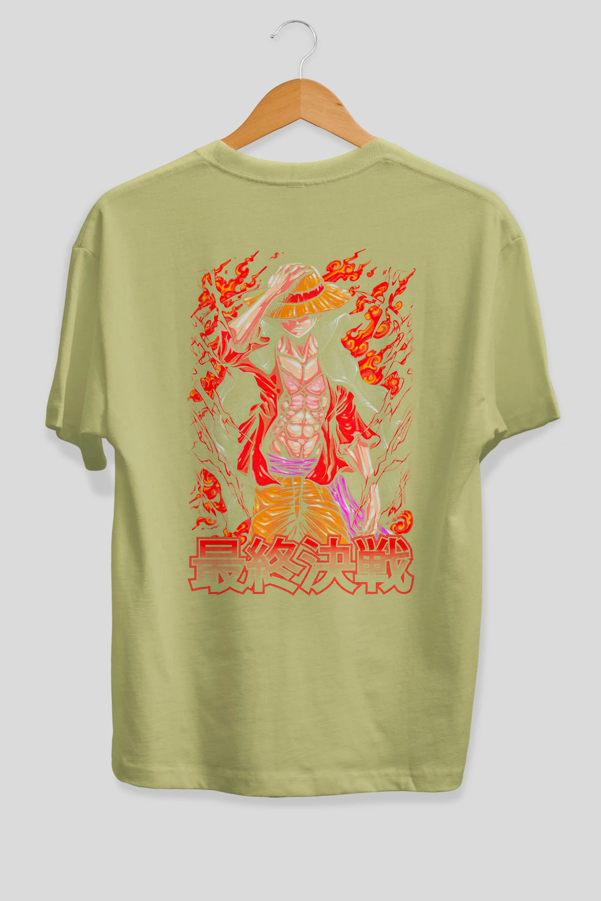 MONKEY D. LUFFY (3) Anime Arka Baskılı Oversize t-shirt Erkek Kadın Unisex