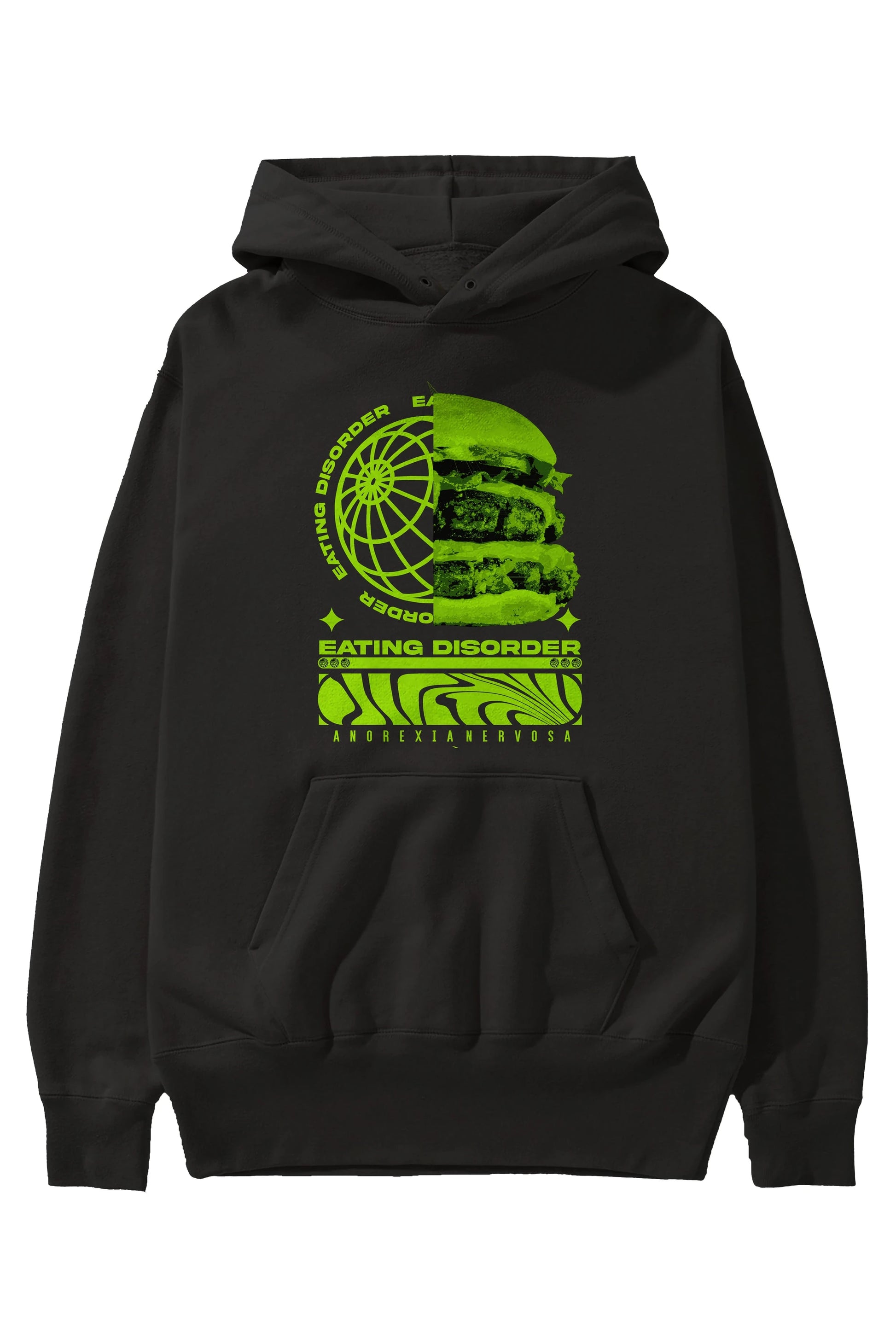 Eating Disorder Ön Baskılı Hoodie Oversize Kapüşonlu Sweatshirt Erkek Kadın Unisex